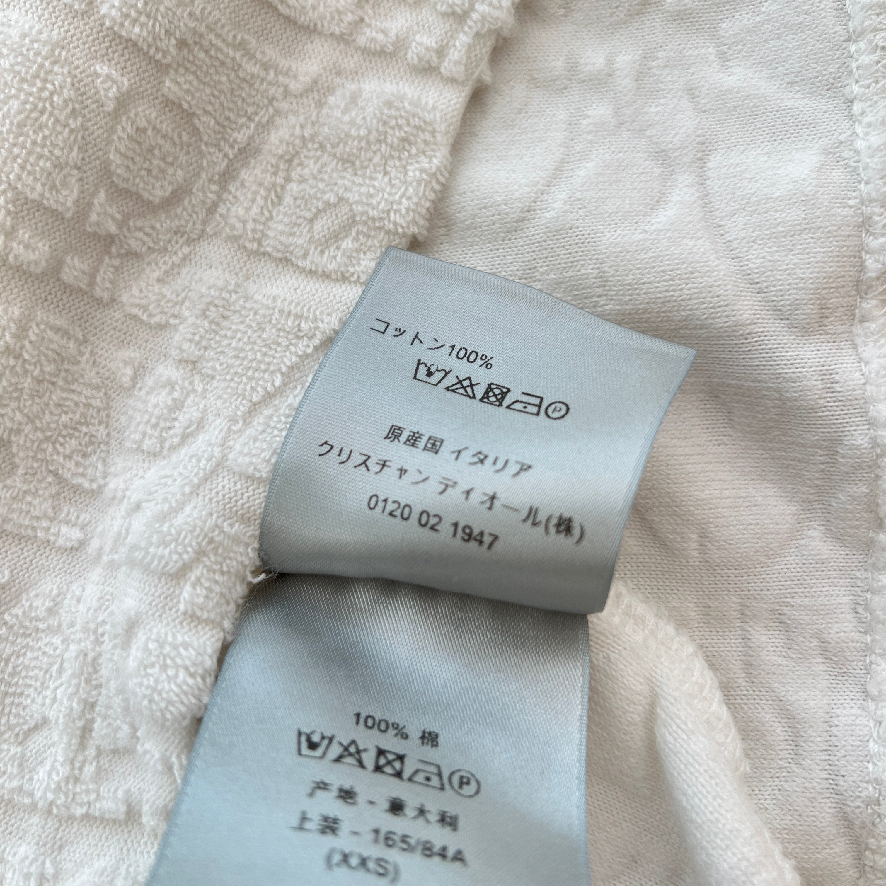 DIOR 2021SS Oblique Jacquard Pile Tee 113J692A0614 Size XXS ディオール オブリーク ジャカード パイル Tシャツ サイズXXS