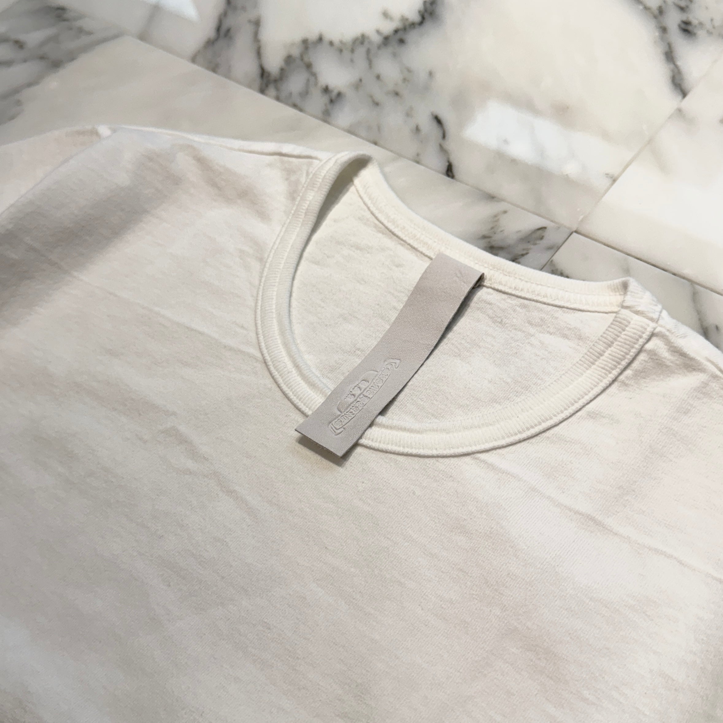 CHROME HEARTS Y NOT Vertical Logo Cross Embroidery Tee Size M クロムハーツ ワイノット バーティカルロゴ クロス刺繍 Tシャツ サイズM