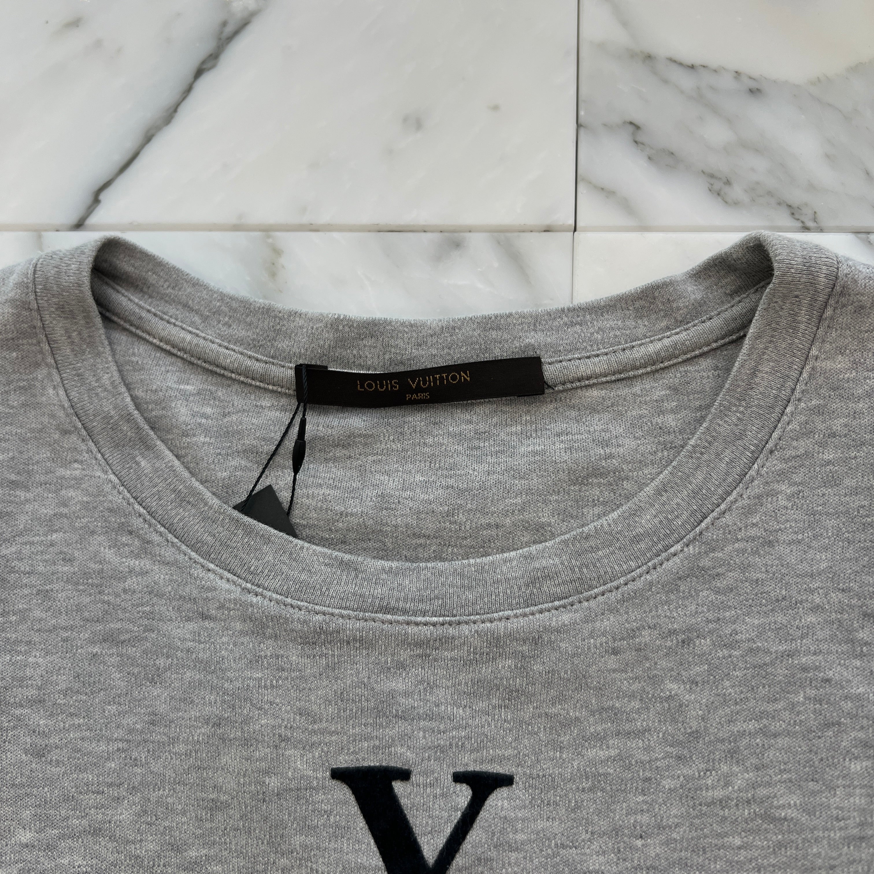 LOUIS VUITTON 2017SS Flocky Cross Logo Print Tee Size XS HBY05W ルイヴィトン フロッキークロスロゴプリント Tシャツ サイズXS