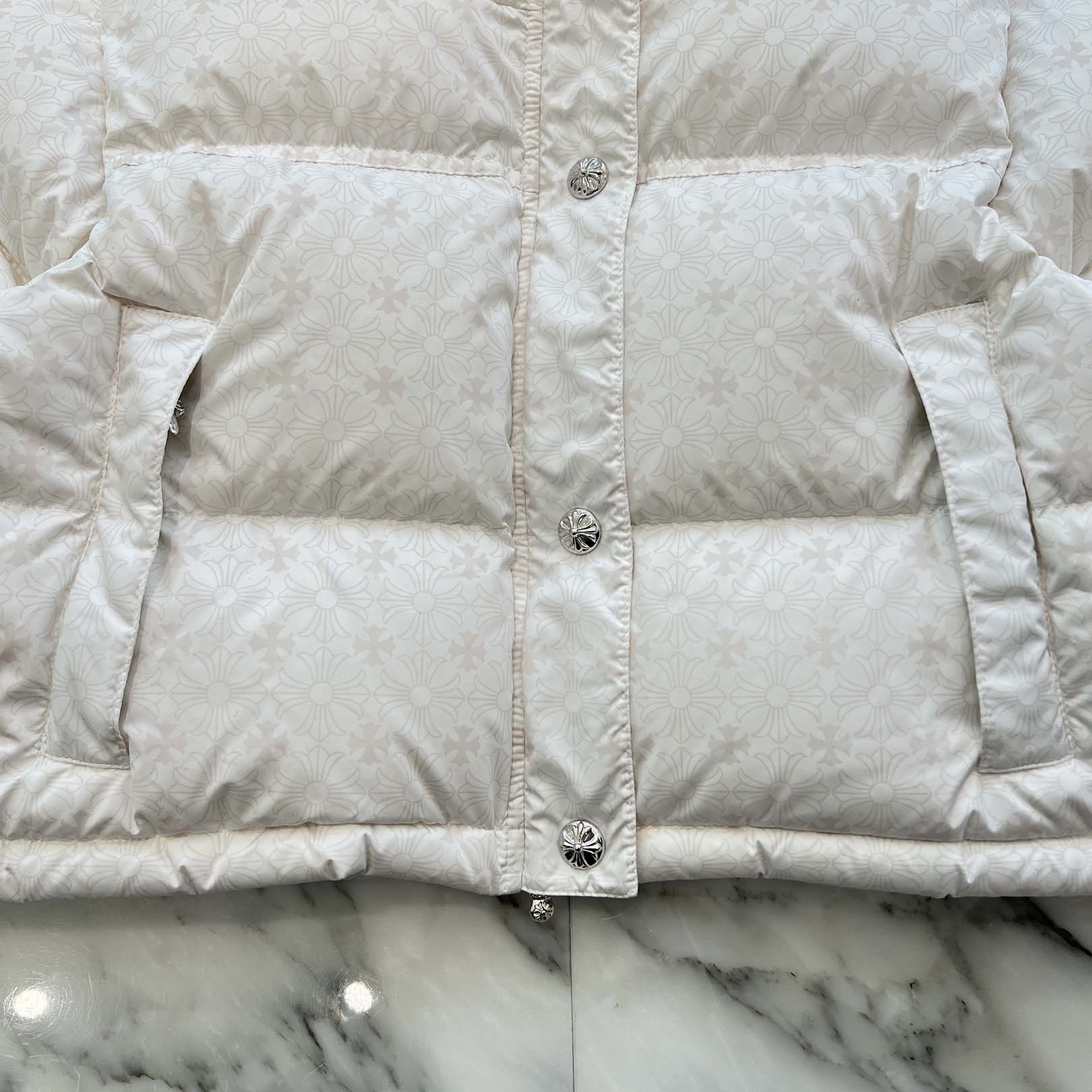 CHROME HEARTS Cropped CH Plus Stiff Down Jacket Size S クロムハーツ クロップド CHプラス スティッフ ダウンジャケット サイズS