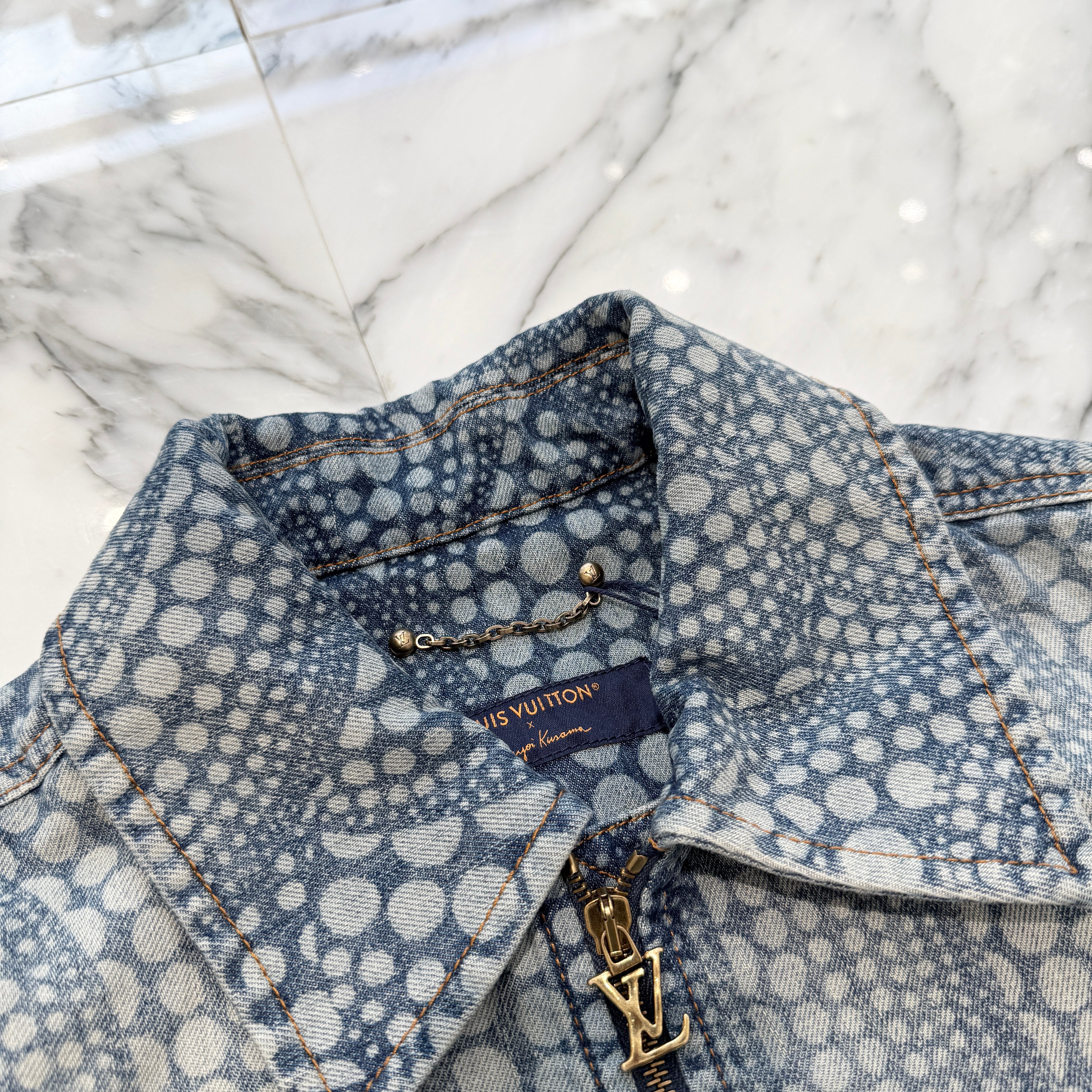 LOUIS VUITTON × YAYOI KUSAMA 2023AW All Over Pumpkin Denim Jacket Size 44 ルイヴィトン × 草間彌生 総柄 パンプキン デニムジャケット サイズ44