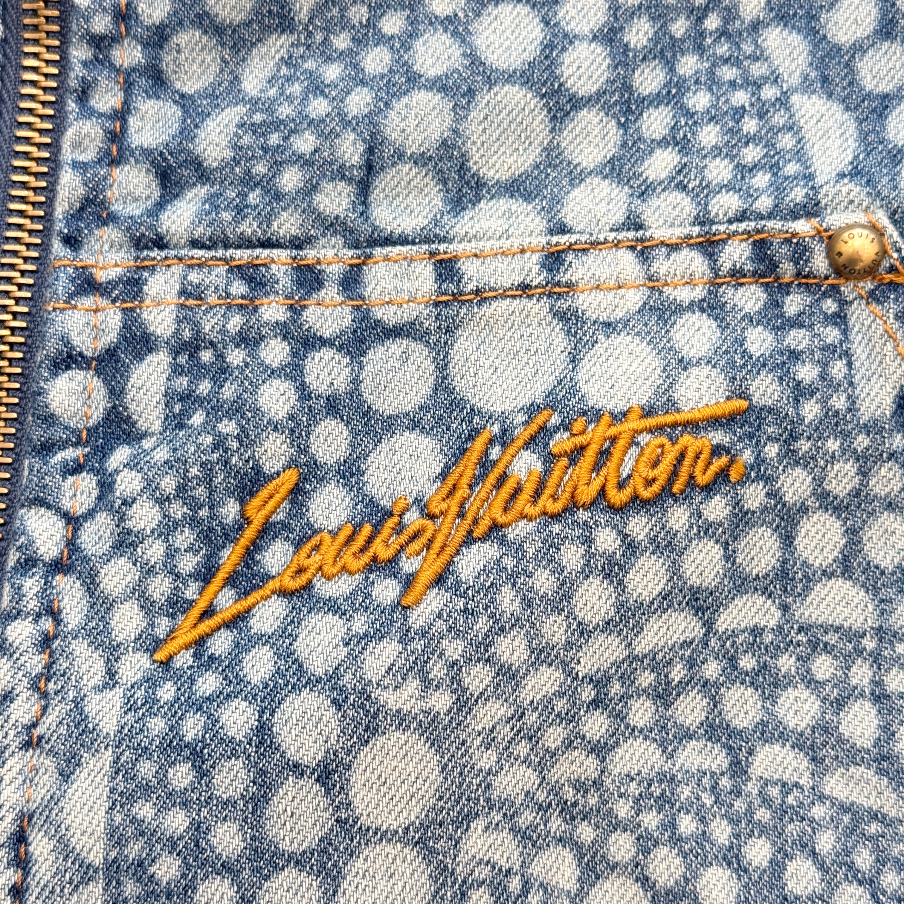 LOUIS VUITTON × YAYOI KUSAMA 2023AW All Over Pumpkin Denim Jacket Size 44 ルイヴィトン × 草間彌生 総柄 パンプキン デニムジャケット サイズ44