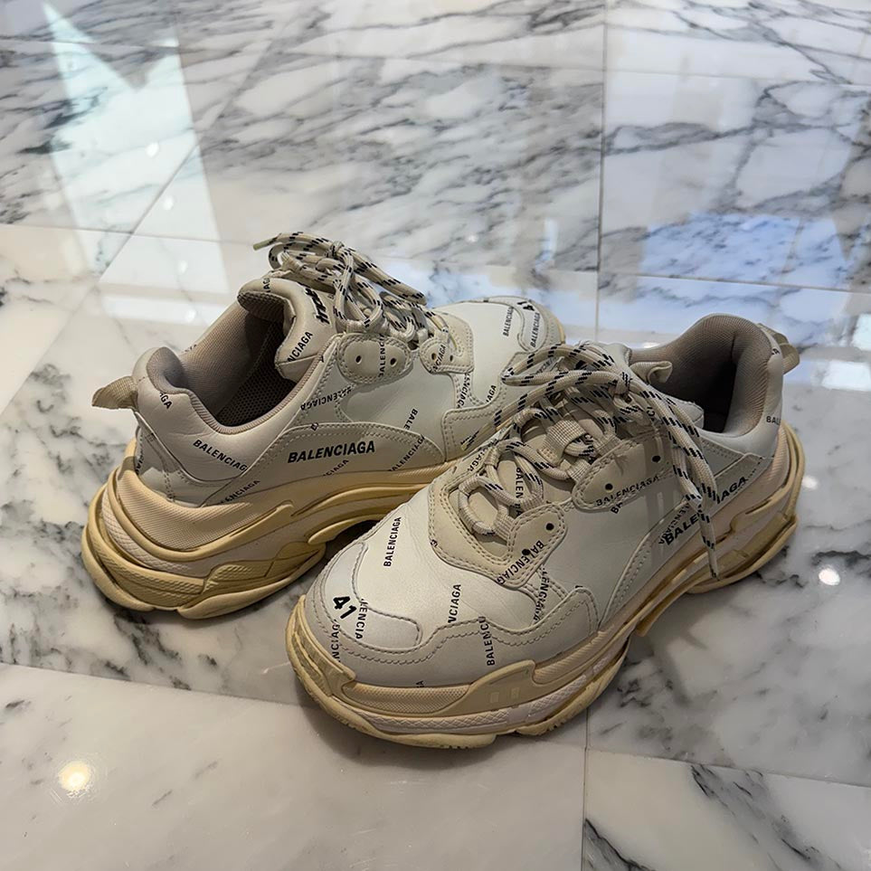 BALENCIAGA Triple S All Over Pattern Sneakers Size 41（約27.0cm