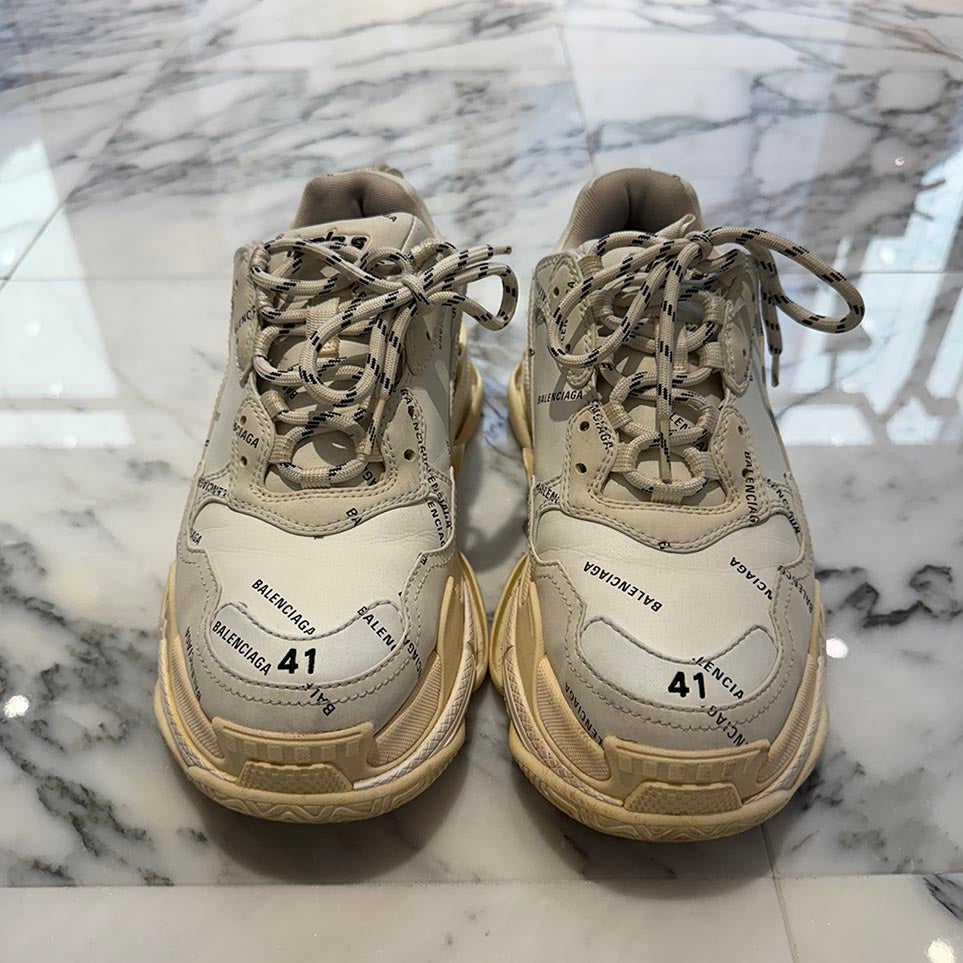 BALENCIAGA Triple S All Over Pattern Sneakers Size 41（約27.0cm