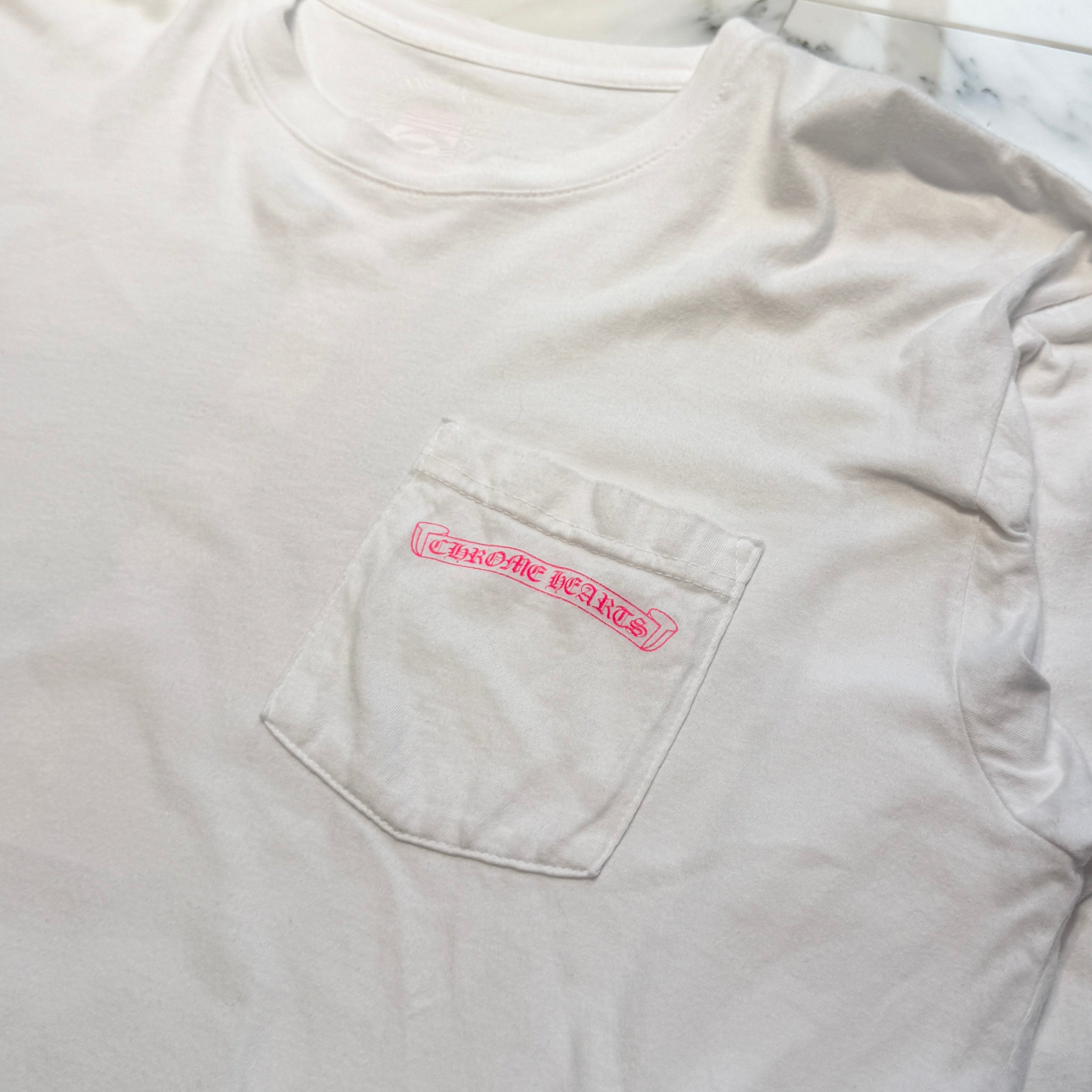 CHROME HEARTS Pink Made In Hollywood Vertical Logo Long Sleeve Tee Size L クロムハーツ ピンク メイドインハリウッド ヴァーティカルロゴ ロングスリーブTシャツ サイズL