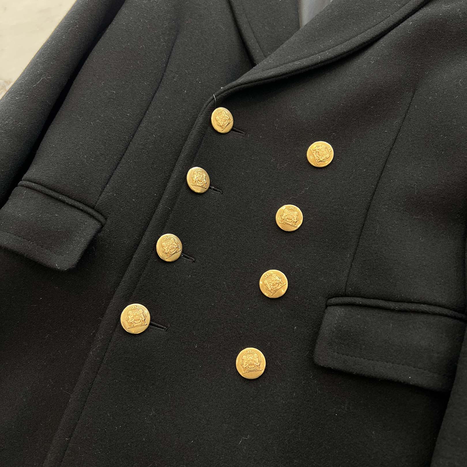 Celine 20AW WOOL LONG COAT セリーヌ CELINE 2020AW Seventies Wool Long Coat 2M470814E Size 44 セリーヌ