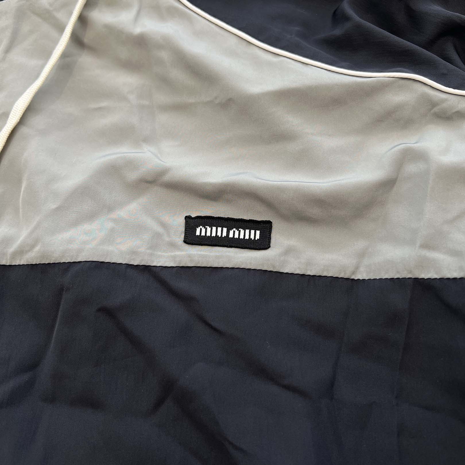 MIU MIU 2025SS Technical Nylon Zip Up Jacket ML1220 S000 163P Size 44 ミュウミュウ テクニカルナイロン ジップアップジャケット サイズ44