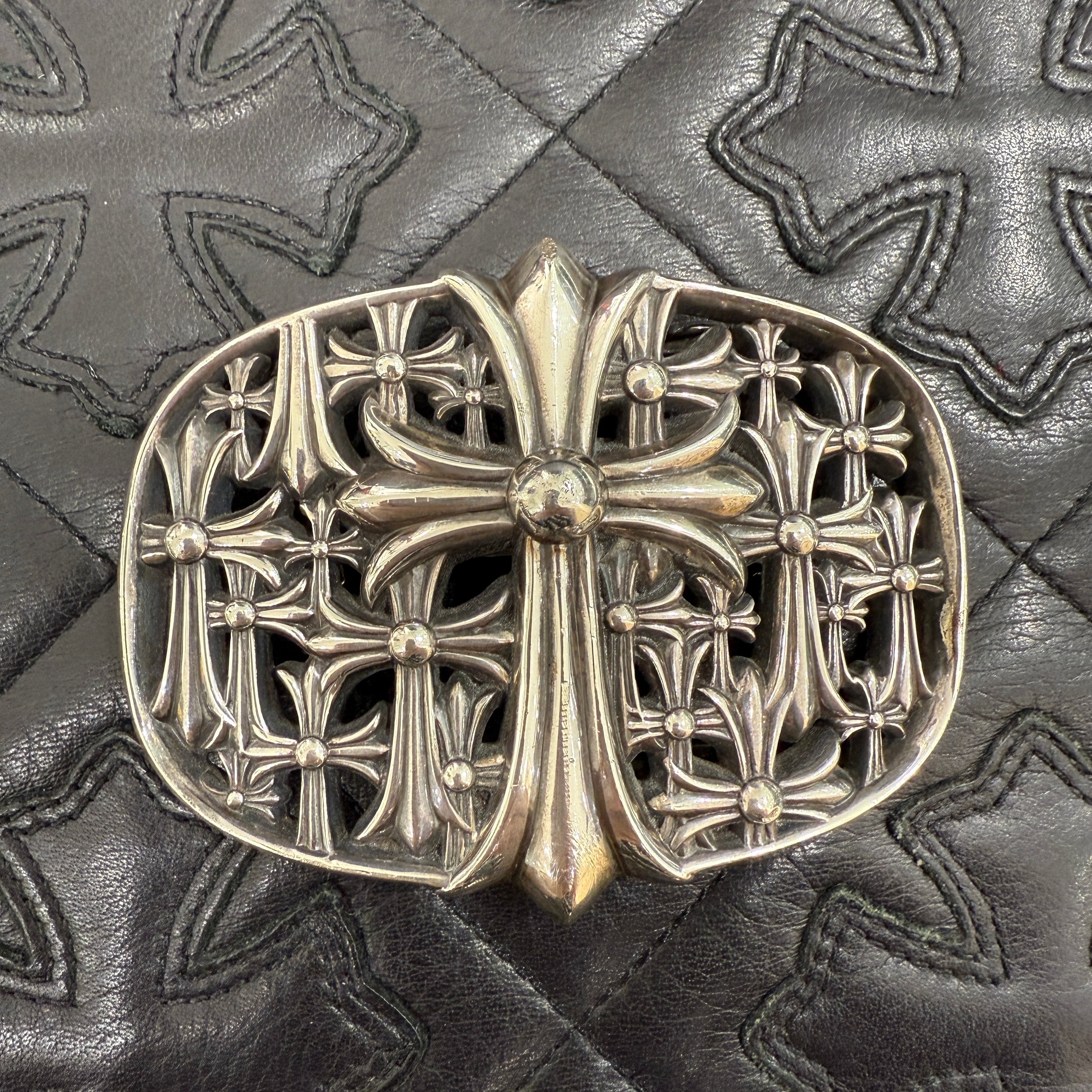 CHROME HEARTS 1.5 Cemetery Cross Silver Buckle クロムハーツ 1.5 セメタリークロス シルバー バックル