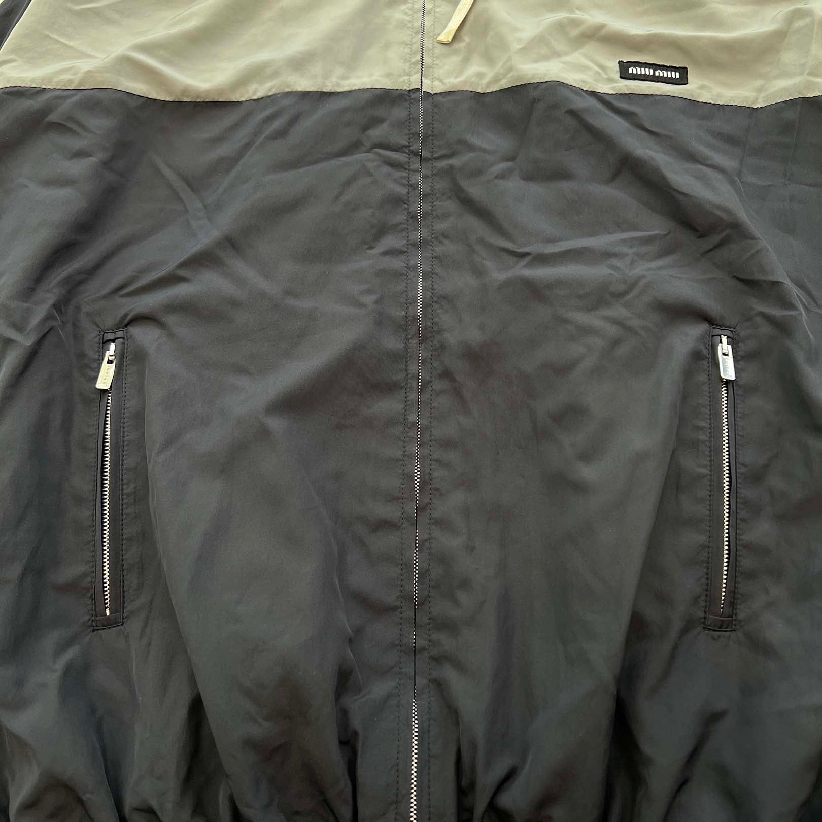 MIU MIU 2025SS Technical Nylon Zip Up Jacket ML1220 S000 163P Size 44 ミュウミュウ テクニカルナイロン ジップアップジャケット サイズ44