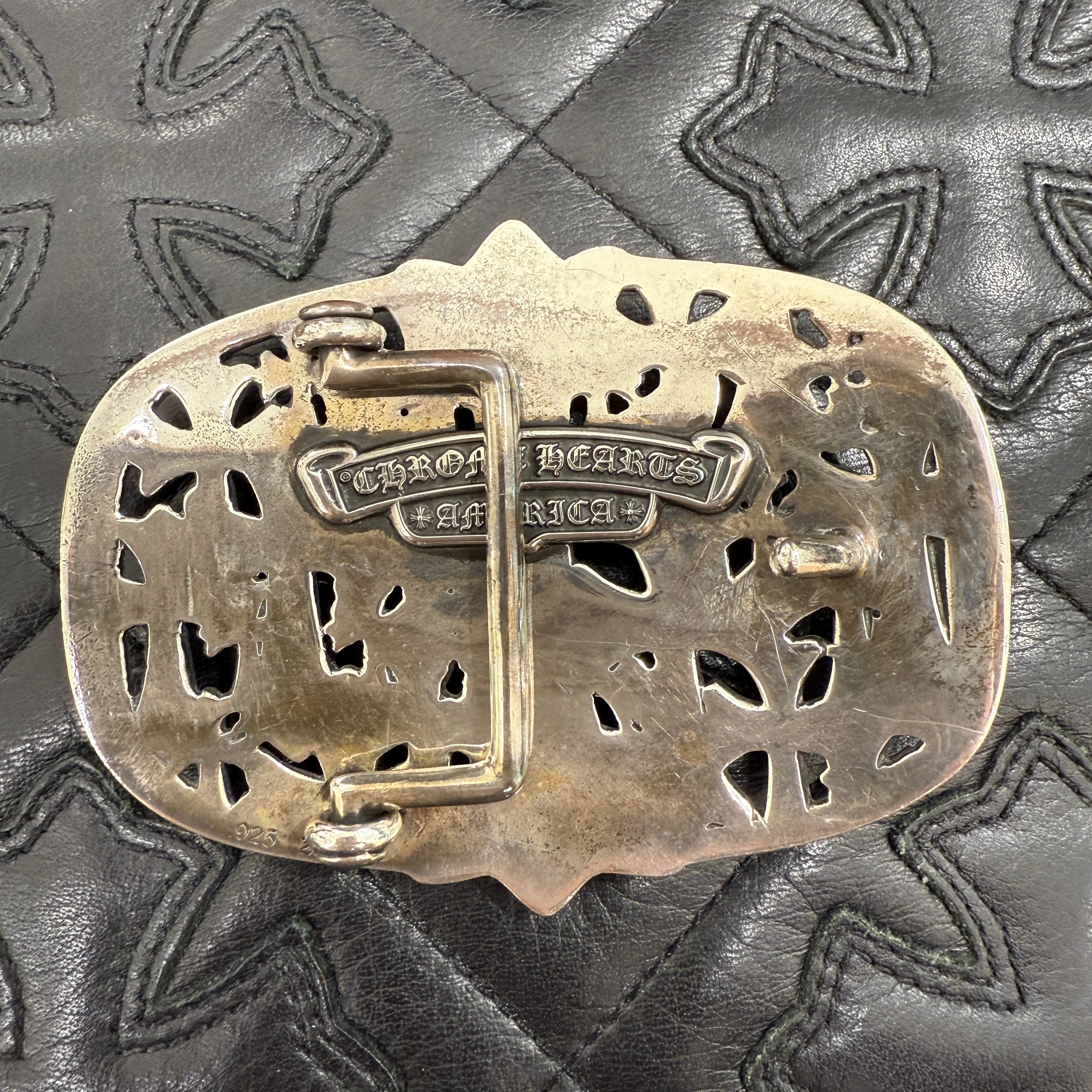 CHROME HEARTS 1.5 Cemetery Cross Silver Buckle クロムハーツ 1.5 セメタリークロス シルバー バックル