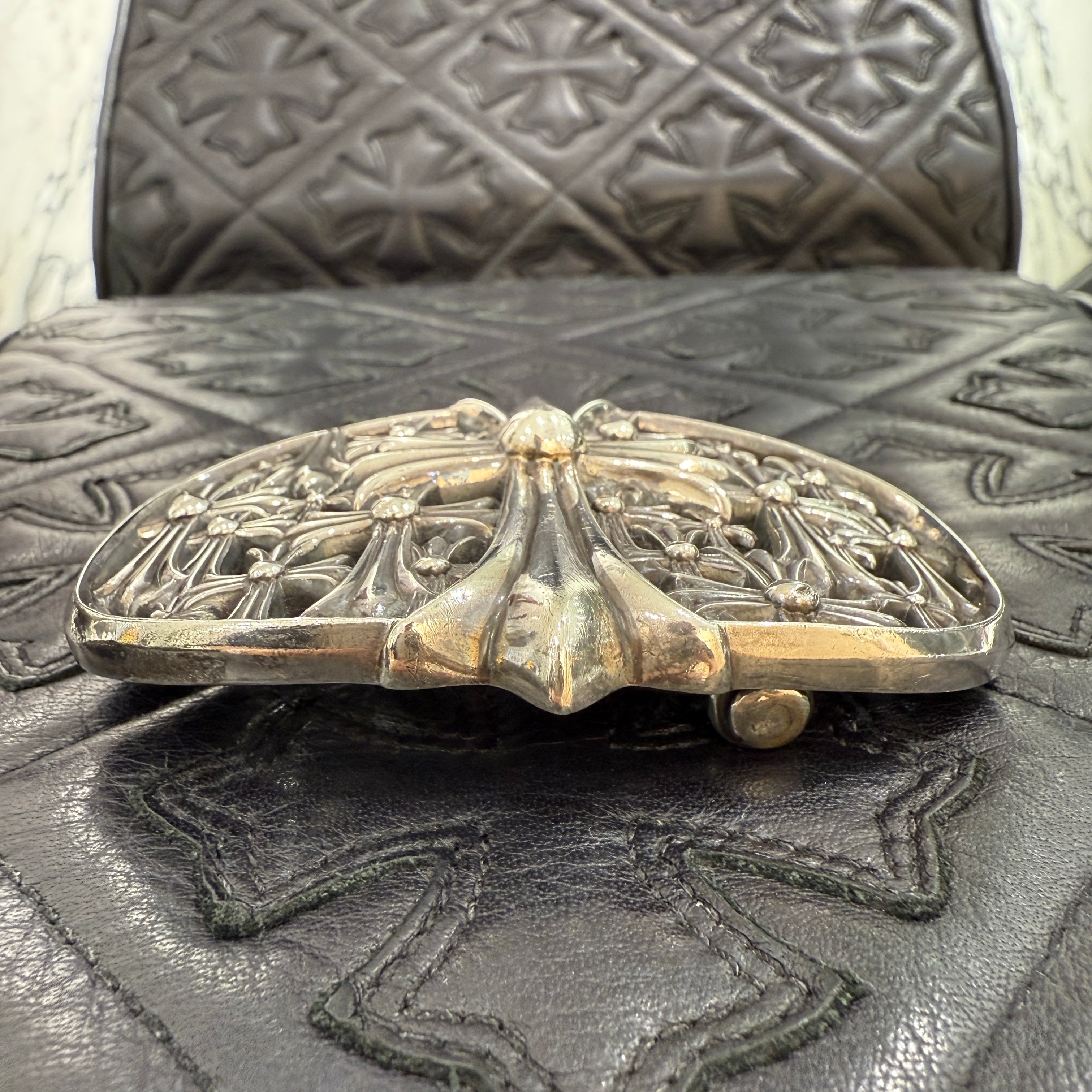 CHROME HEARTS 1.5 Cemetery Cross Silver Buckle クロムハーツ 1.5 セメタリークロス シルバー バックル