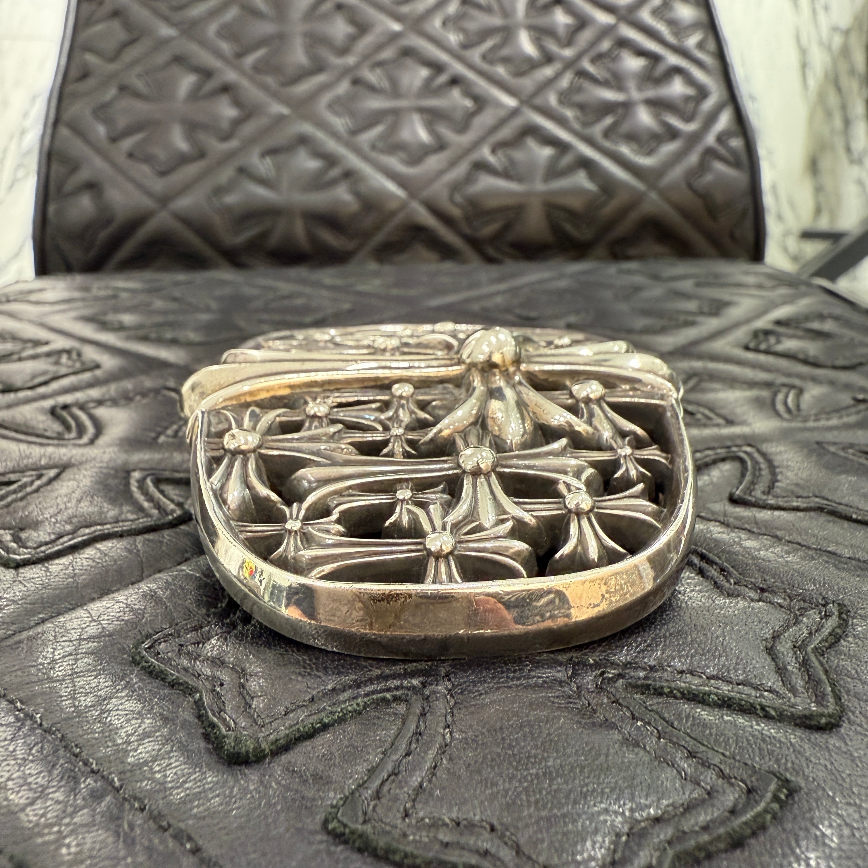 CHROME HEARTS 1.5 Cemetery Cross Silver Buckle クロムハーツ 1.5 セメタリークロス シルバー バックル