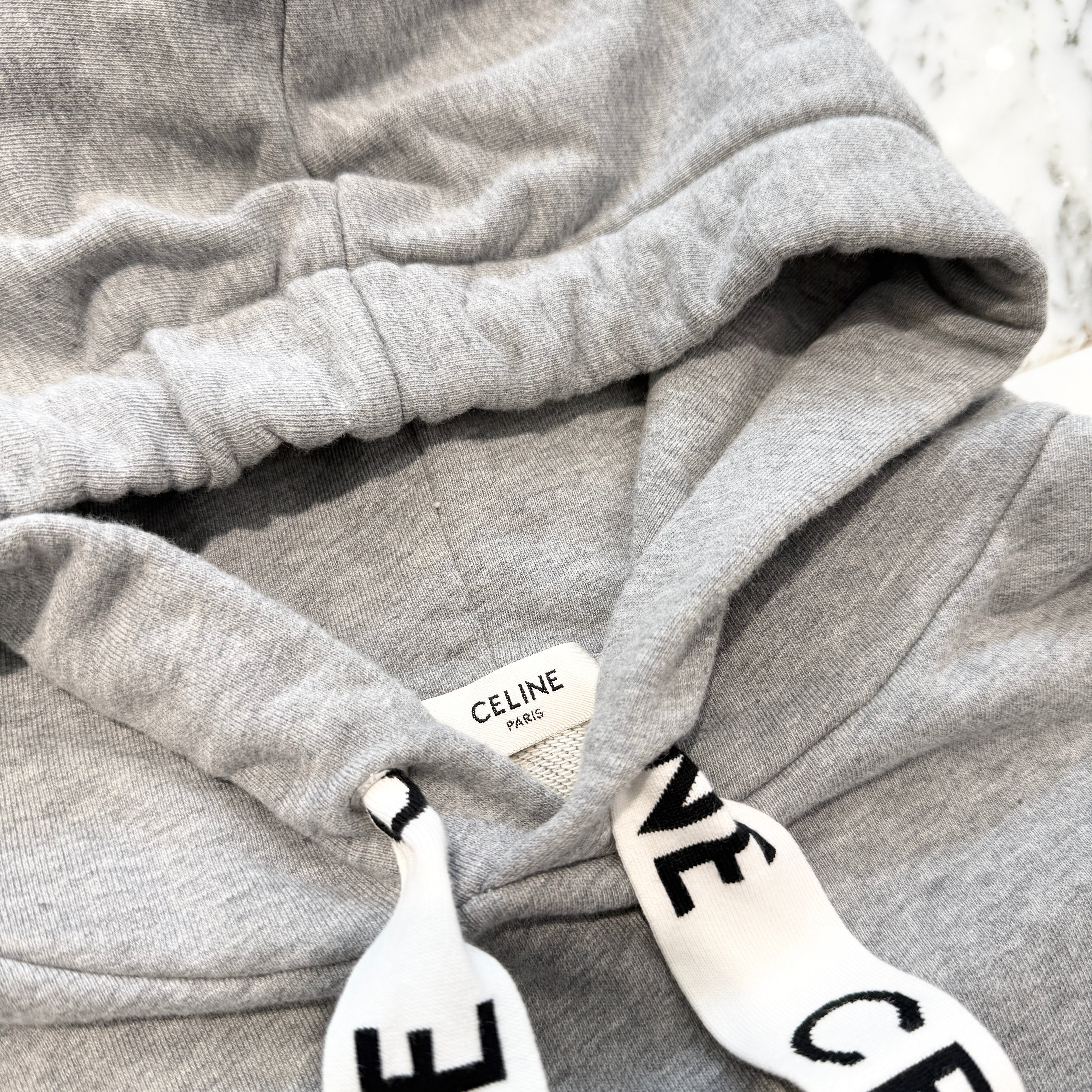 CELINE 2021SS Loose Cotton Fleece Hoodie 2Y468670Q Size L セリーヌ ルーズ コットン フリース フーディー サイズL