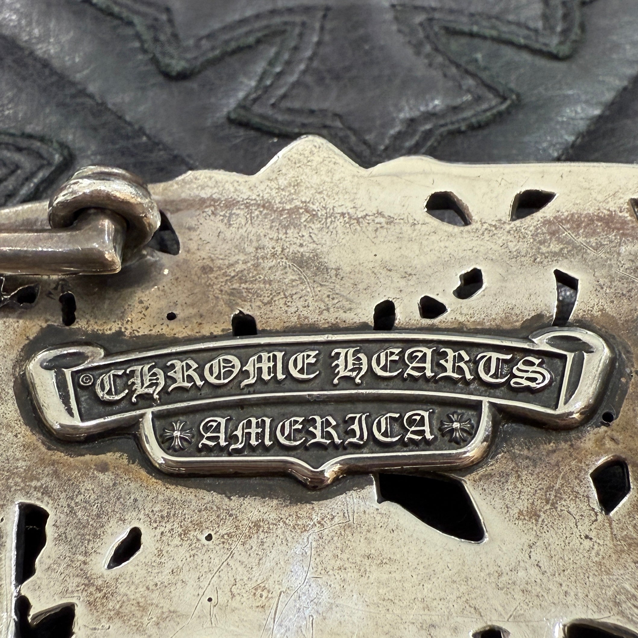 CHROME HEARTS 1.5 Cemetery Cross Silver Buckle クロムハーツ 1.5 セメタリークロス シルバー バックル