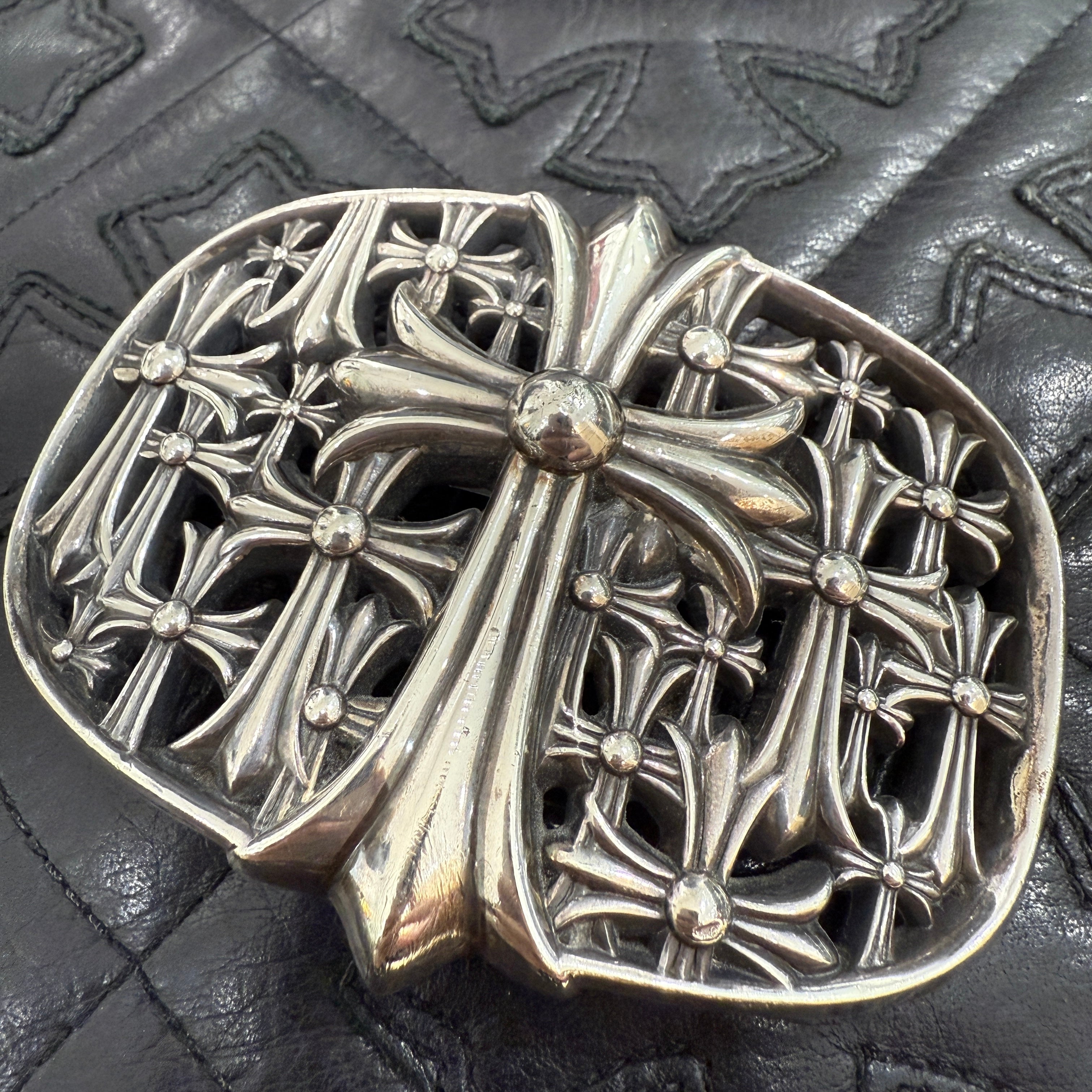 CHROME HEARTS 1.5 Cemetery Cross Silver Buckle クロムハーツ 1.5 セメタリークロス シルバー バックル