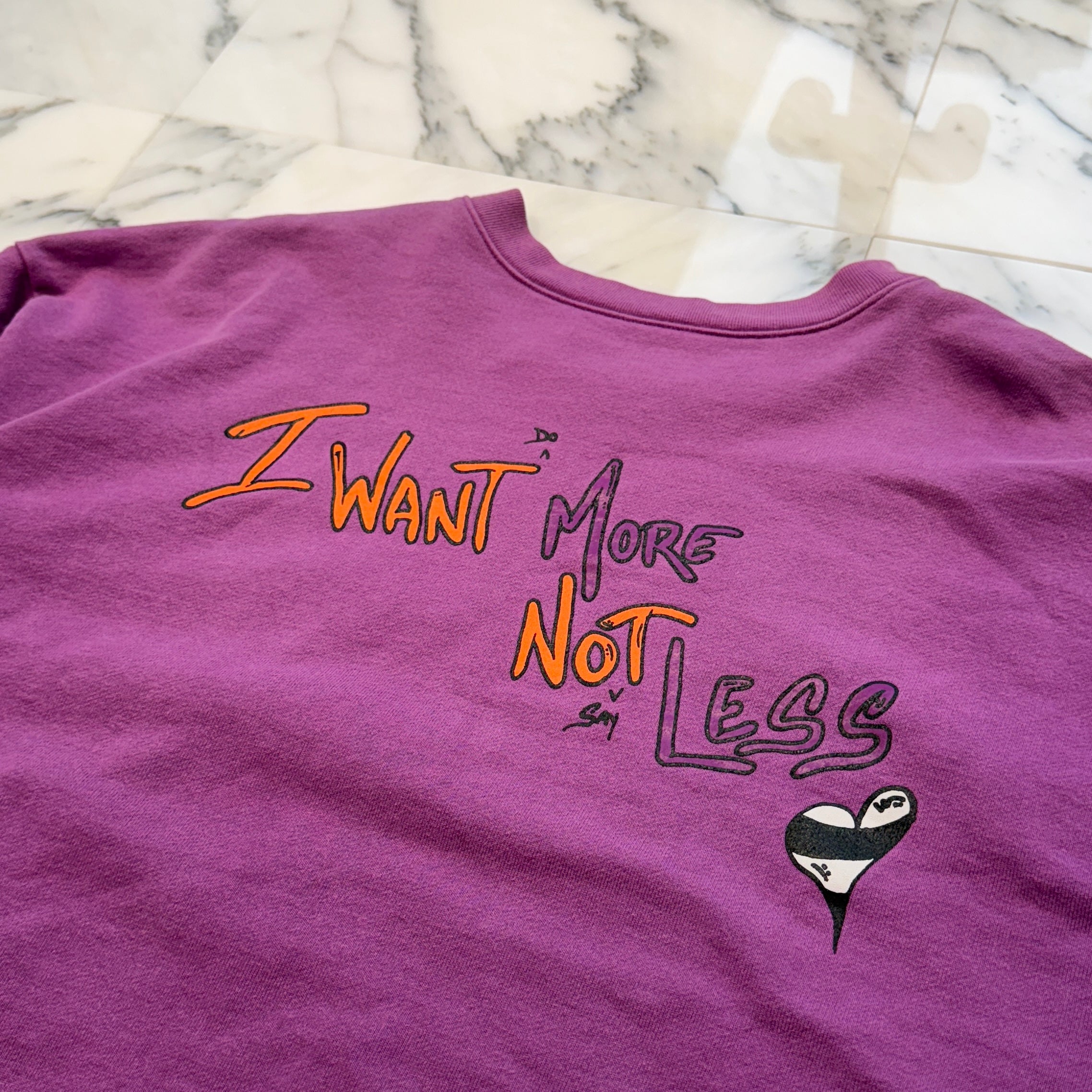 CHROME HEARTS × MATTY BOY 2024AW "I WANT MORE NOT LESS" Crew Neck Sweat Shirt Size XXL クロムハーツ × マッティボーイ "アイウォントモアノットレス" クルーネックスウェットシャツ サイズXXL