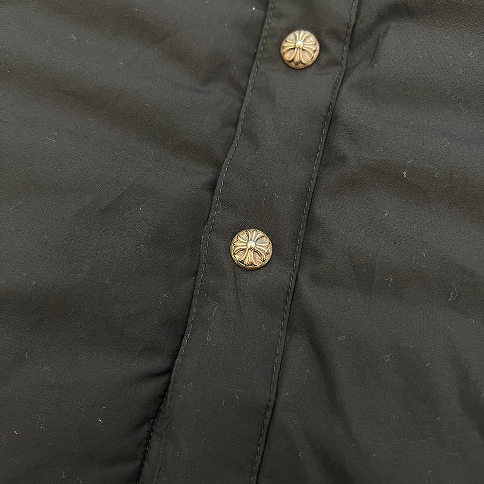 CHROME HEARTS YNOT Cross Ball Button Down Shirt Size S クロムハーツ ワイノット クロスボールボタン ダウンシャツ サイズS