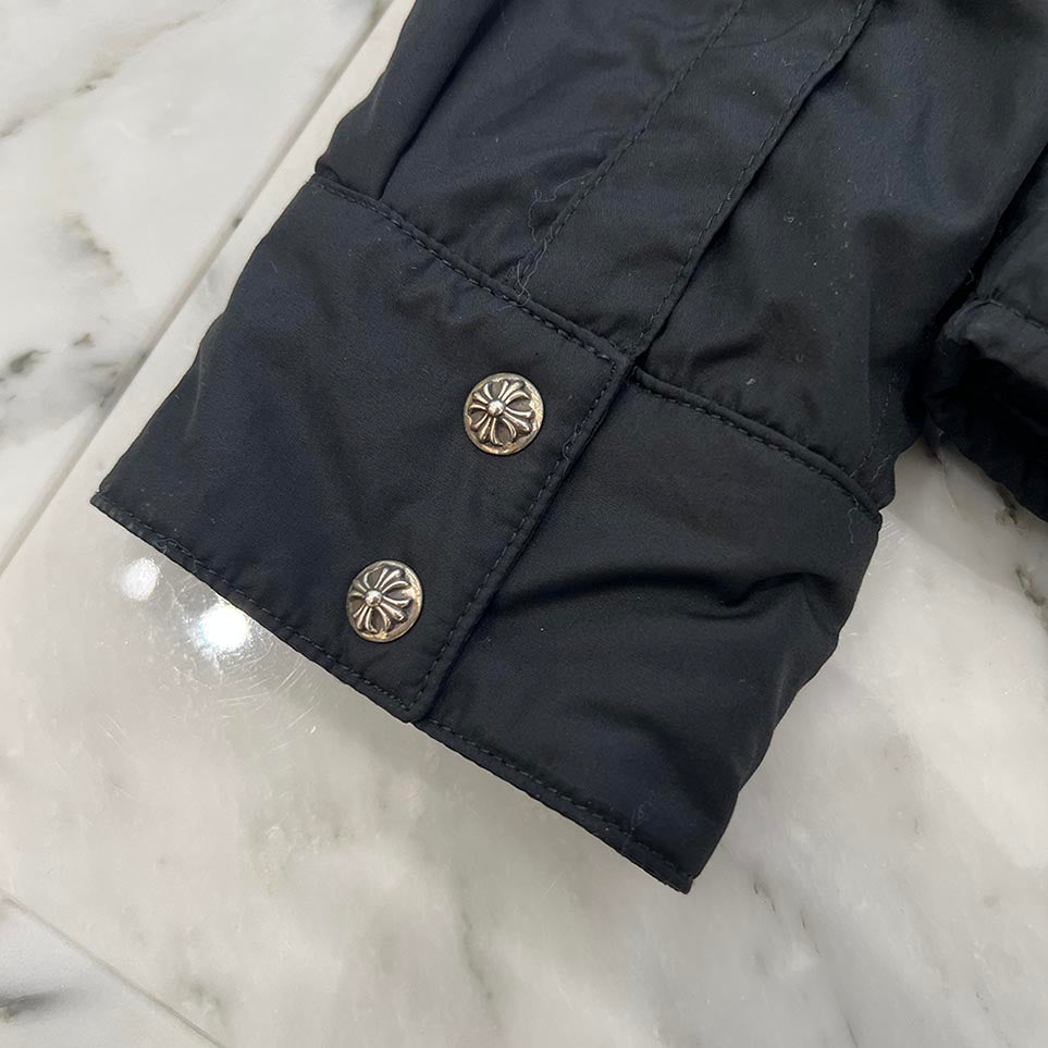 CHROME HEARTS YNOT Cross Ball Button Down Shirt Size S クロムハーツ ワイノット クロスボールボタン ダウンシャツ サイズS