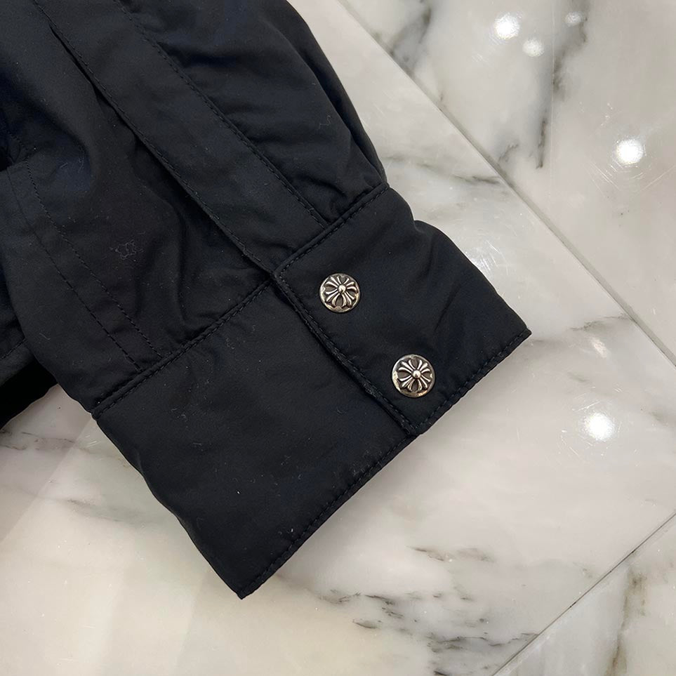 CHROME HEARTS YNOT Cross Ball Button Down Shirt Size S クロムハーツ ワイノット クロスボールボタン ダウンシャツ サイズS