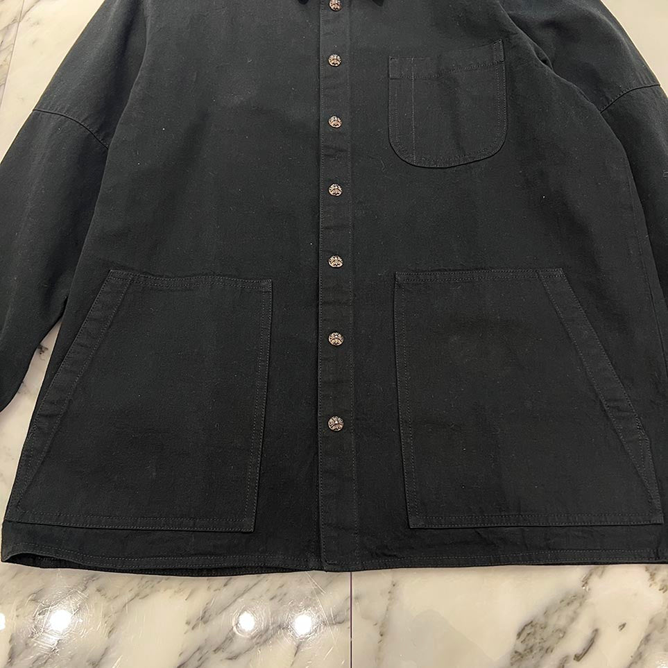 CHROME HEARTS Y NOT LAST BITE COVER ALL DENIM SHIRT Size XL クロムハーツ ワイノット ラストバイト カバーオール デニムシャツ サイズXL