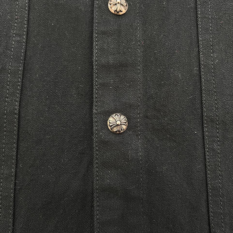 CHROME HEARTS Y NOT LAST BITE COVER ALL DENIM SHIRT Size XL クロムハーツ ワイノット ラストバイト カバーオール デニムシャツ サイズXL