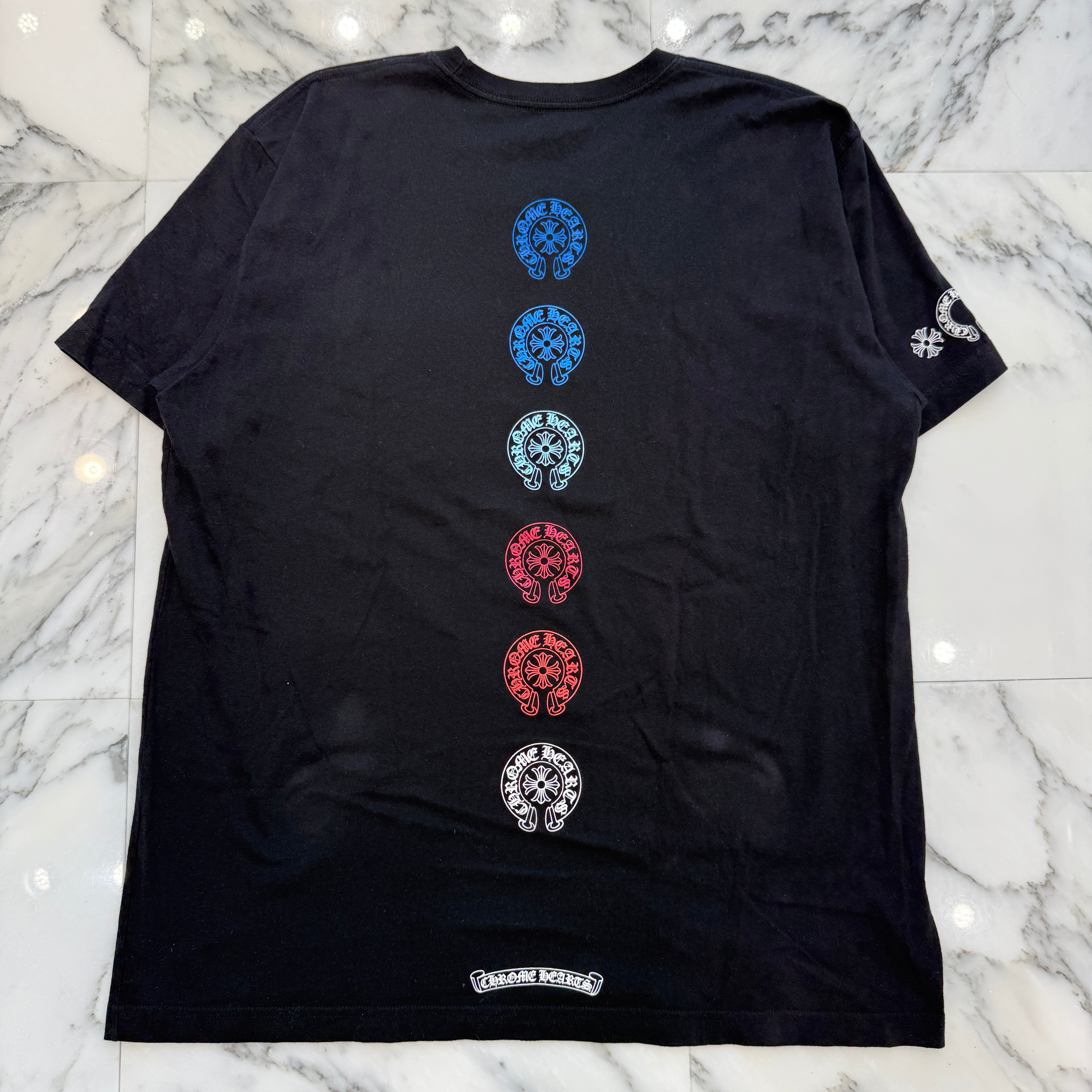 CHROME HEARTS Multi Color Horseshoe Tee Size XL クロムハーツ
