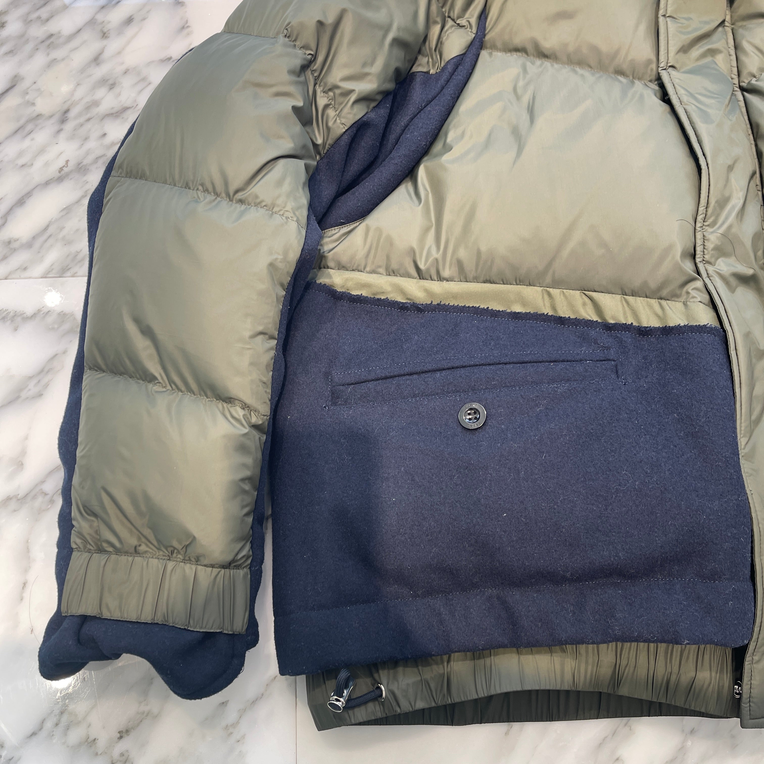 sacai ×NIKE 2020AW Docking Down Jacket CT3269-355 Size L サカイ × ナイキ ドッキング ダウンジャケット サイズL