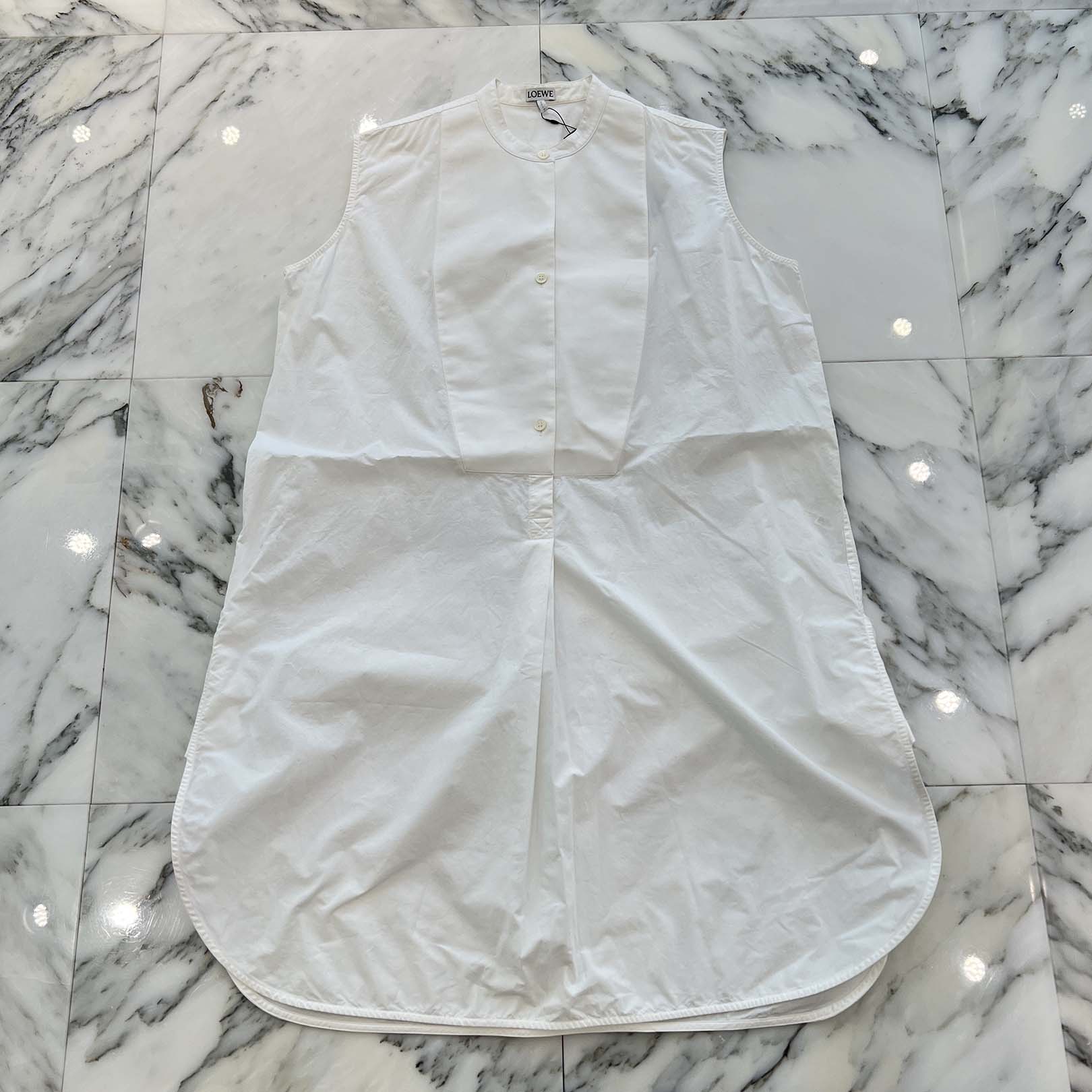 LOEWE 2021SS Sleeveless Shirt Dress S2109140GH Size 34 ロエベ ノースリーブシャツ ワンピース サイズ34