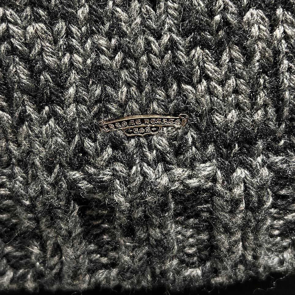 CHROME HEARTS Y NOT Star Leather Patch Cashmere Knit Vest Size S クロムハーツ ワイノット スターレザーパッチ カシミヤ ニットベスト サイズS