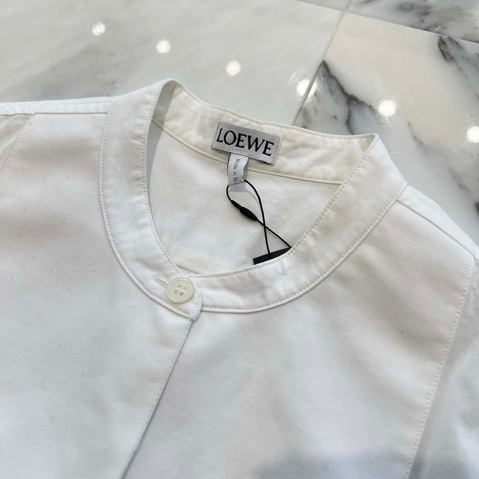 LOEWE 2021SS Sleeveless Shirt Dress S2109140GH Size 34 ロエベ ノースリーブシャツ ワンピース サイズ34