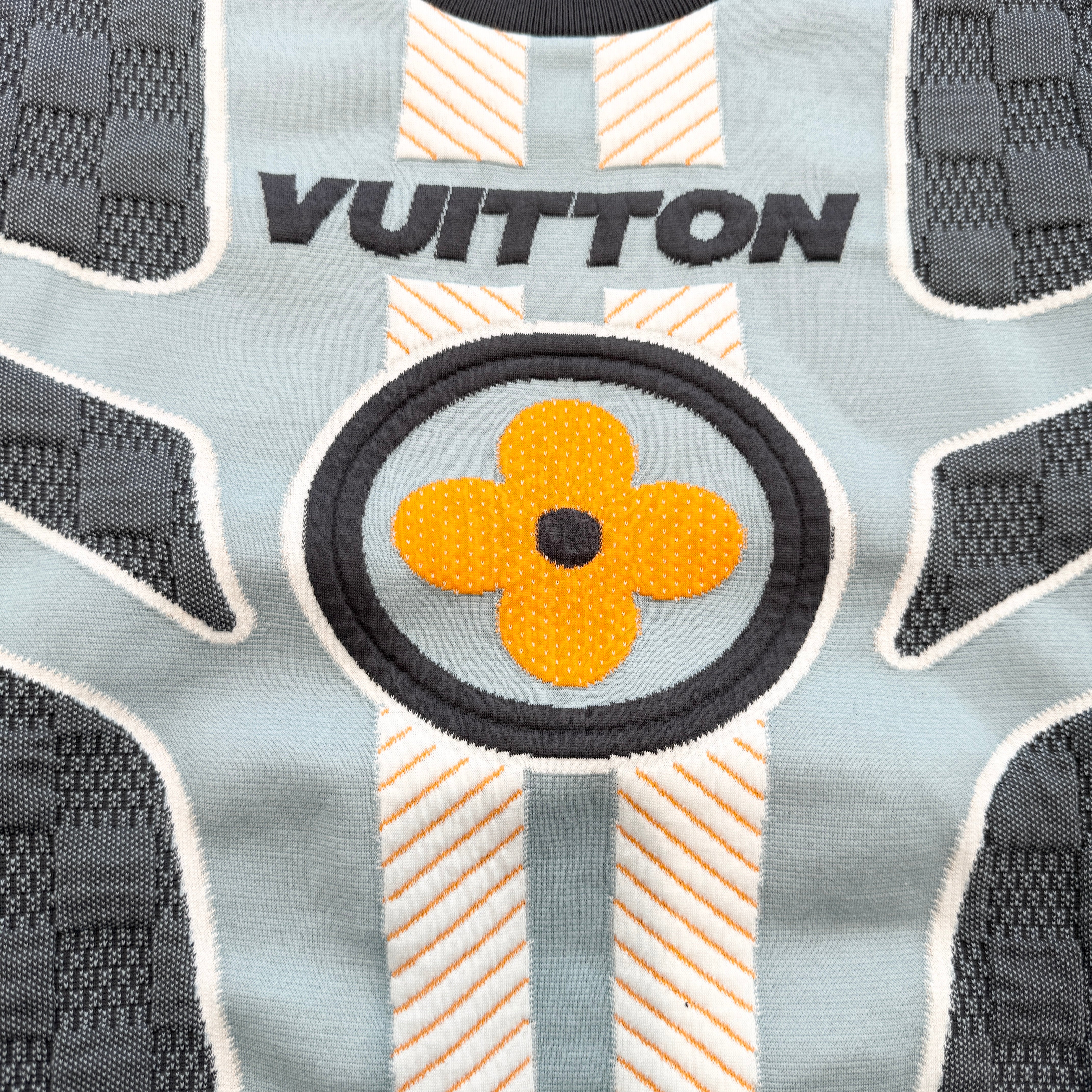 LOUIS VUITTON 2024AW Quilted Cotton Blend Crew Neck 1AGK20 Size L ルイヴィトン キルティング コットンブレンド クルーネック サイズL