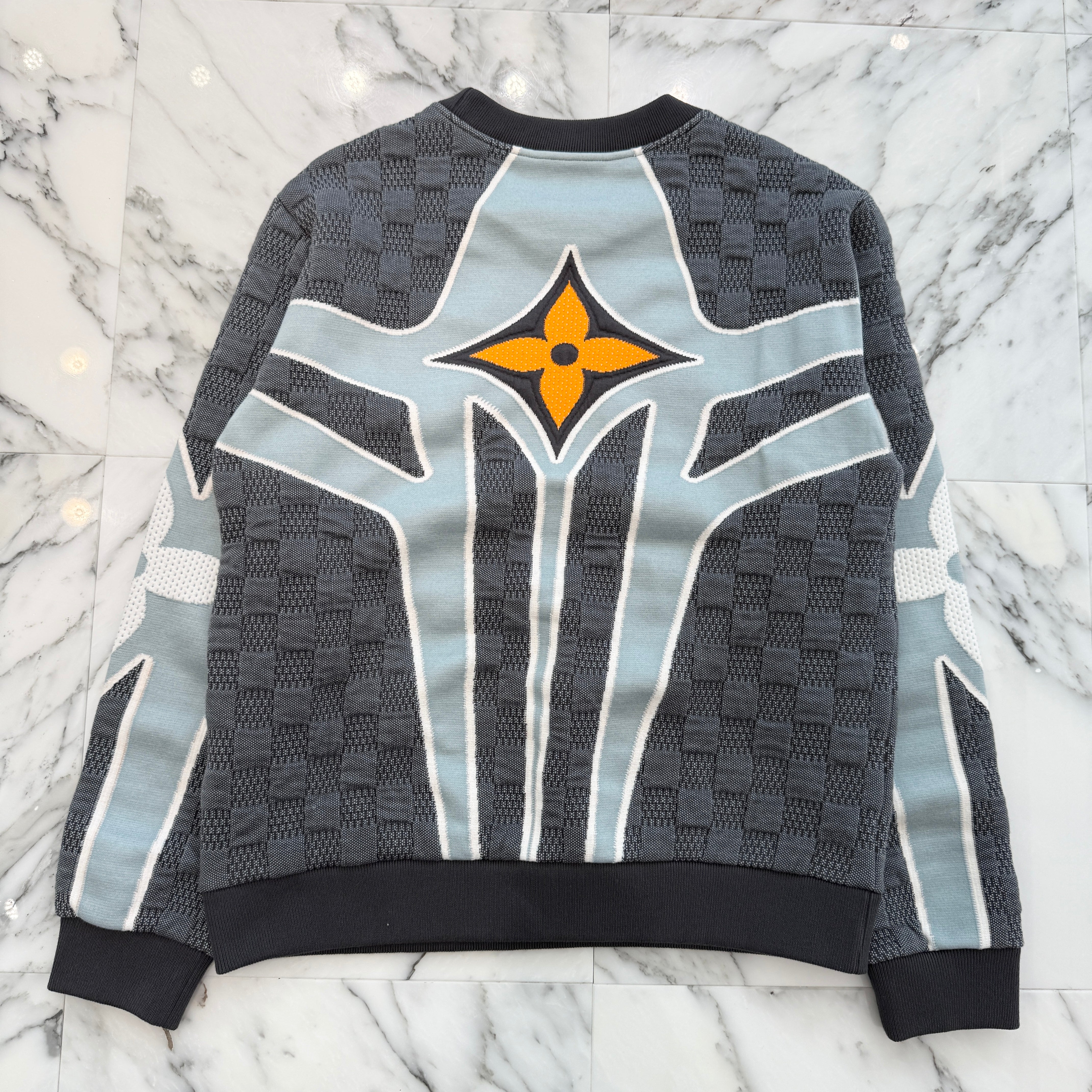 LOUIS VUITTON 2024AW Quilted Cotton Blend Crew Neck 1AGK20 Size L ルイヴィトン キルティング コットンブレンド クルーネック サイズL