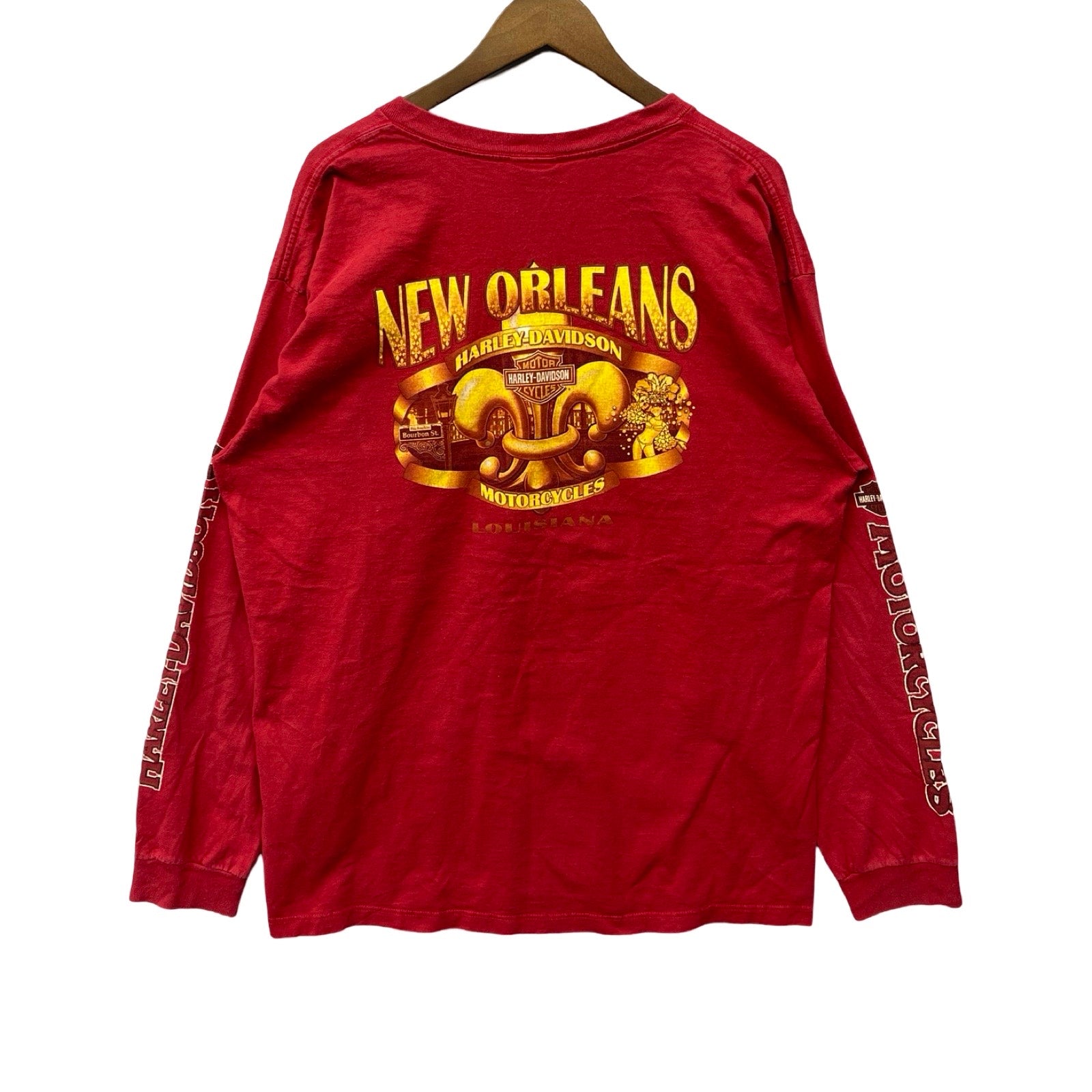 Vintage 90's Harley-Davidson "CARNIVAL" New Orleans L/S Tee Size XL