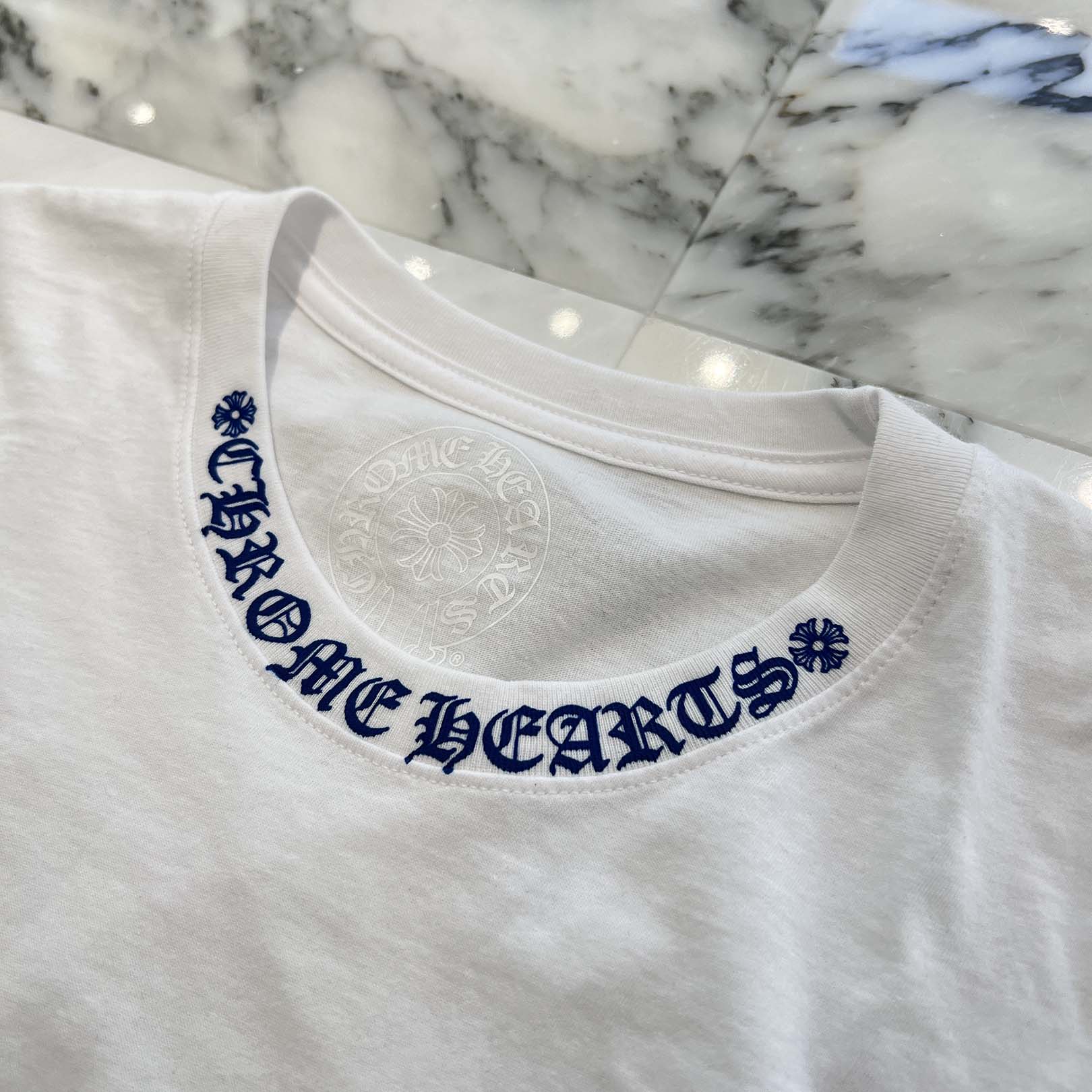 CHROME HEARTS Old English Neck Logo Long Sleeve Tee Size M クロム