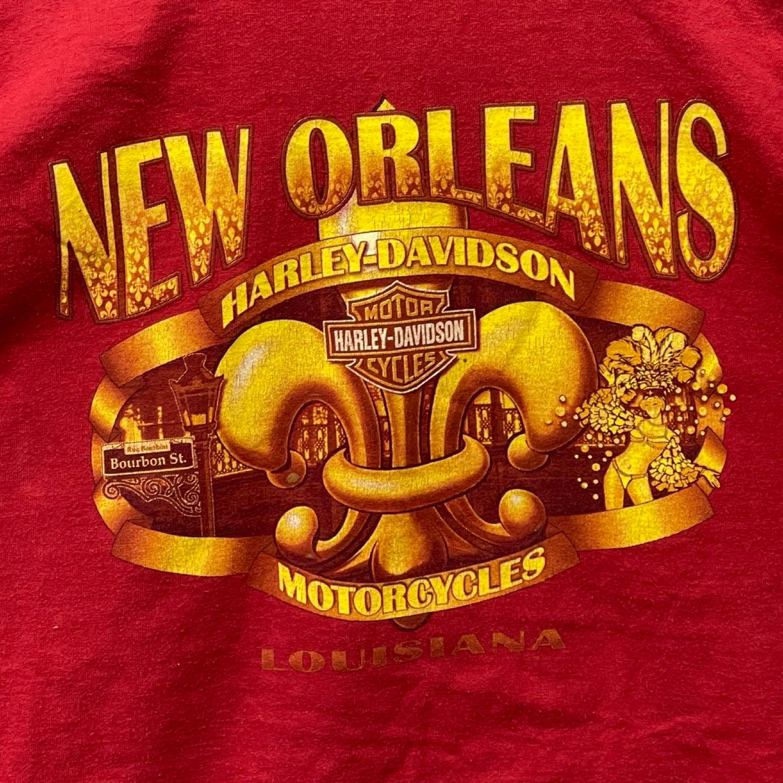 Vintage 90's Harley-Davidson "CARNIVAL" New Orleans L/S Tee Size XL