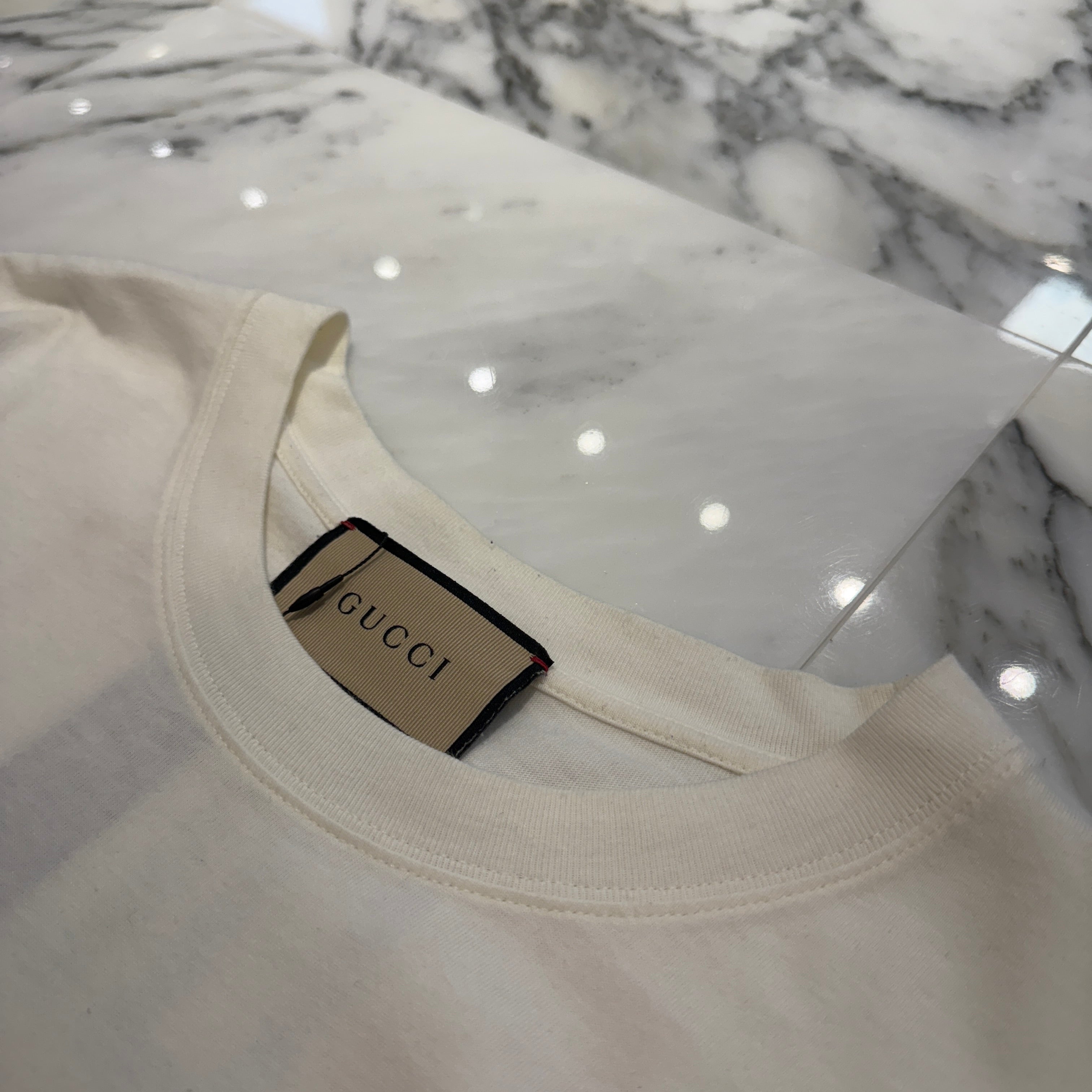 GUCCI 2023SS Multicolor Graphic "UNE PISCINE" Printed Cotton Jersey Tee 616036 XJFFX Size XXL グッチ マルチカラーグラフィック"UNE PISCINE"プリント コットンジャージ Tシャツ サイズXXL