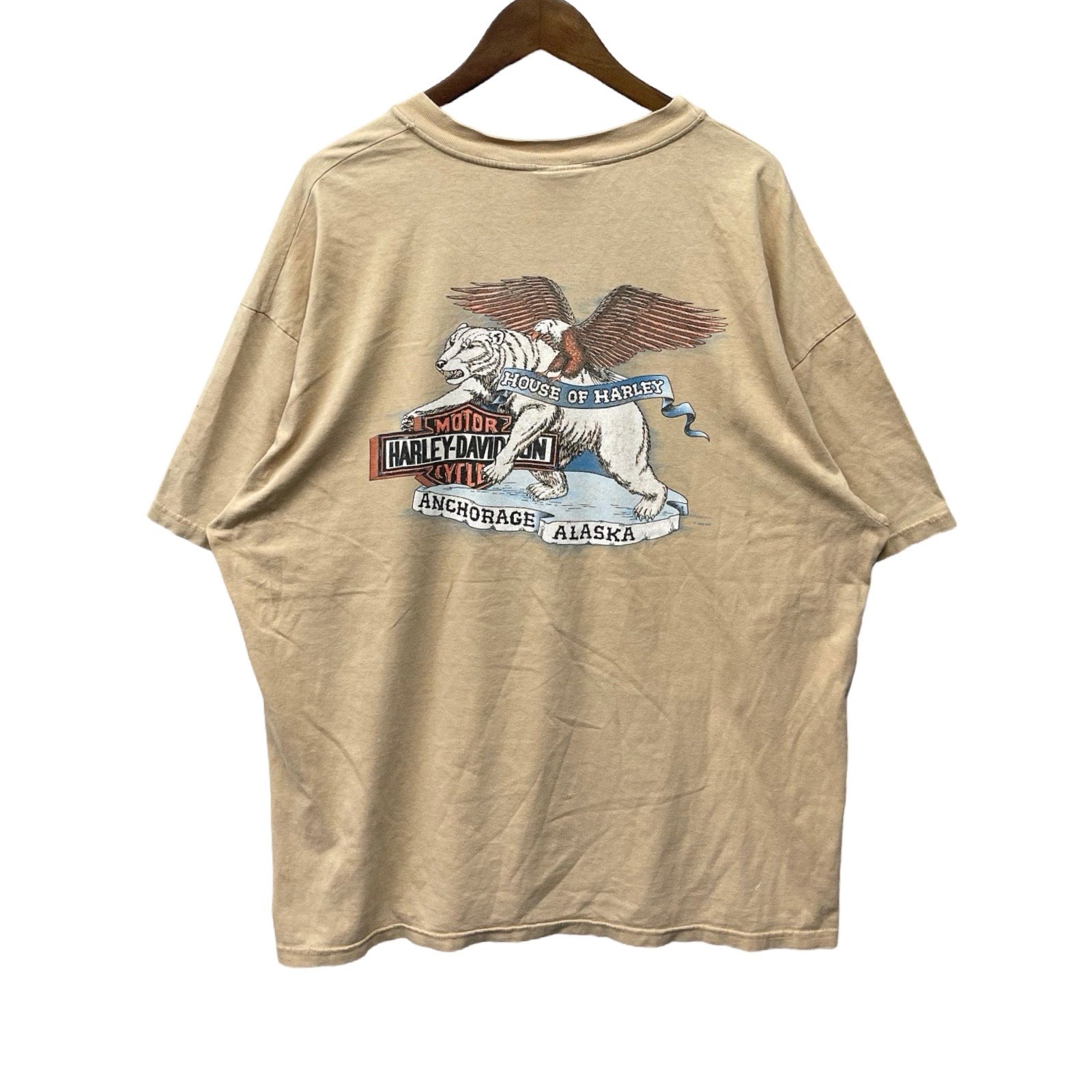 Vintage 90's Harley-Davidson "Hourse Of Harley" Anchorage Alaska 1996 S/S Tee Size XXL