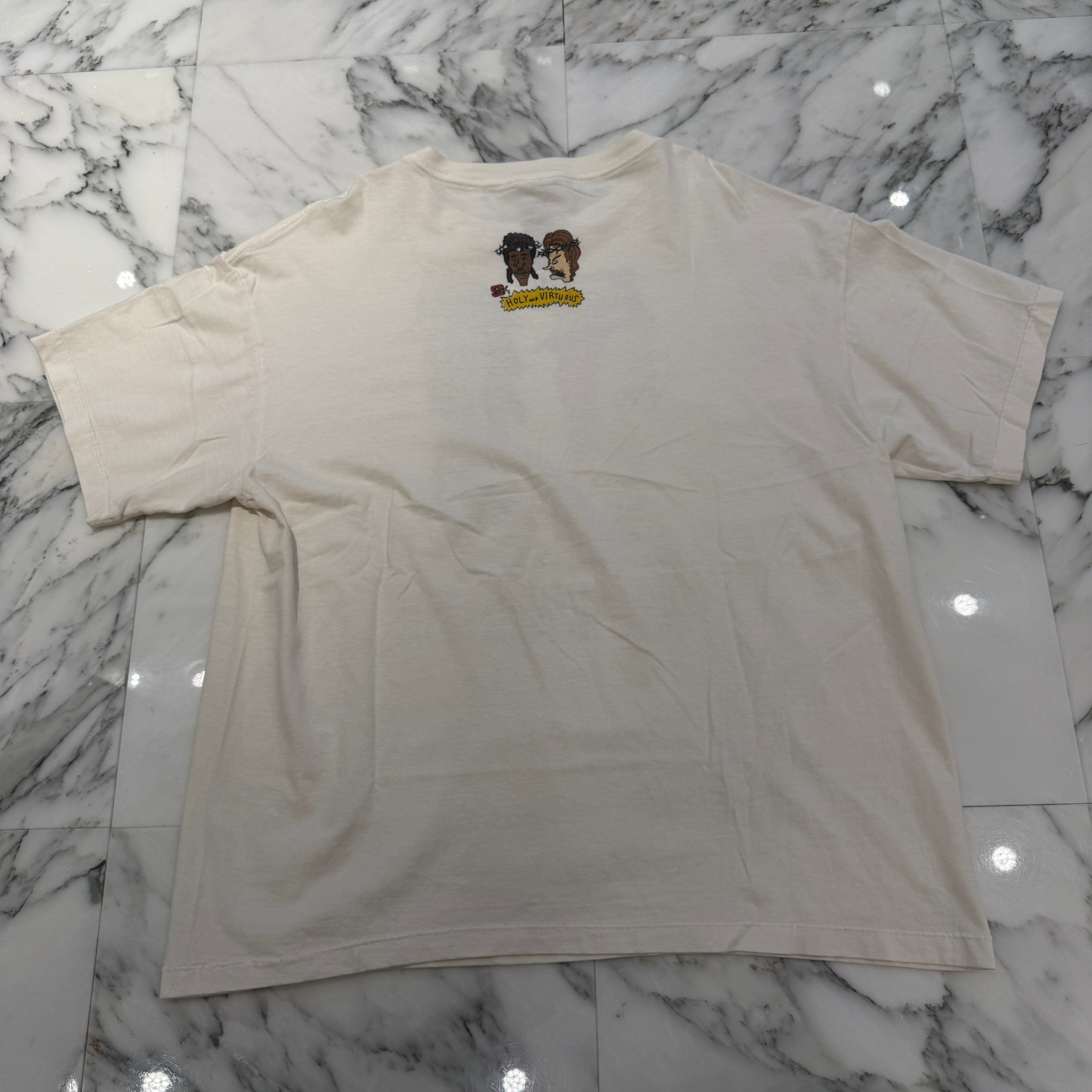 SAINT Mxxxxxx × DENIM TEARS 2023AW "HLY&VIRTS" Print Tee SM-A23-0000-C22 Size XXL セントマイケル×デニムティアーズ ホーリー アンド ヴァーチューズ プリントTシャツ サイズXXL