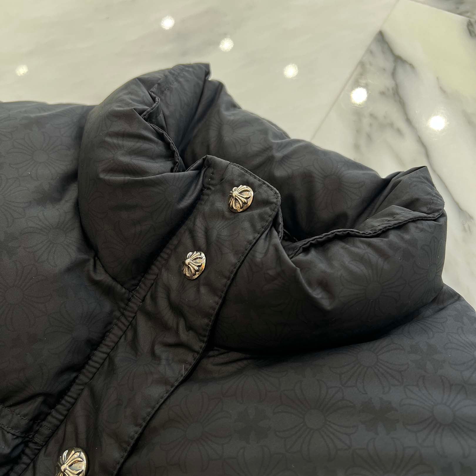 CHROME HEARTS Cropped CH Plus Stiff Down Jacket Size S クロムハーツ クロップド CHプラス スティッフ ダウンジャケット サイズS