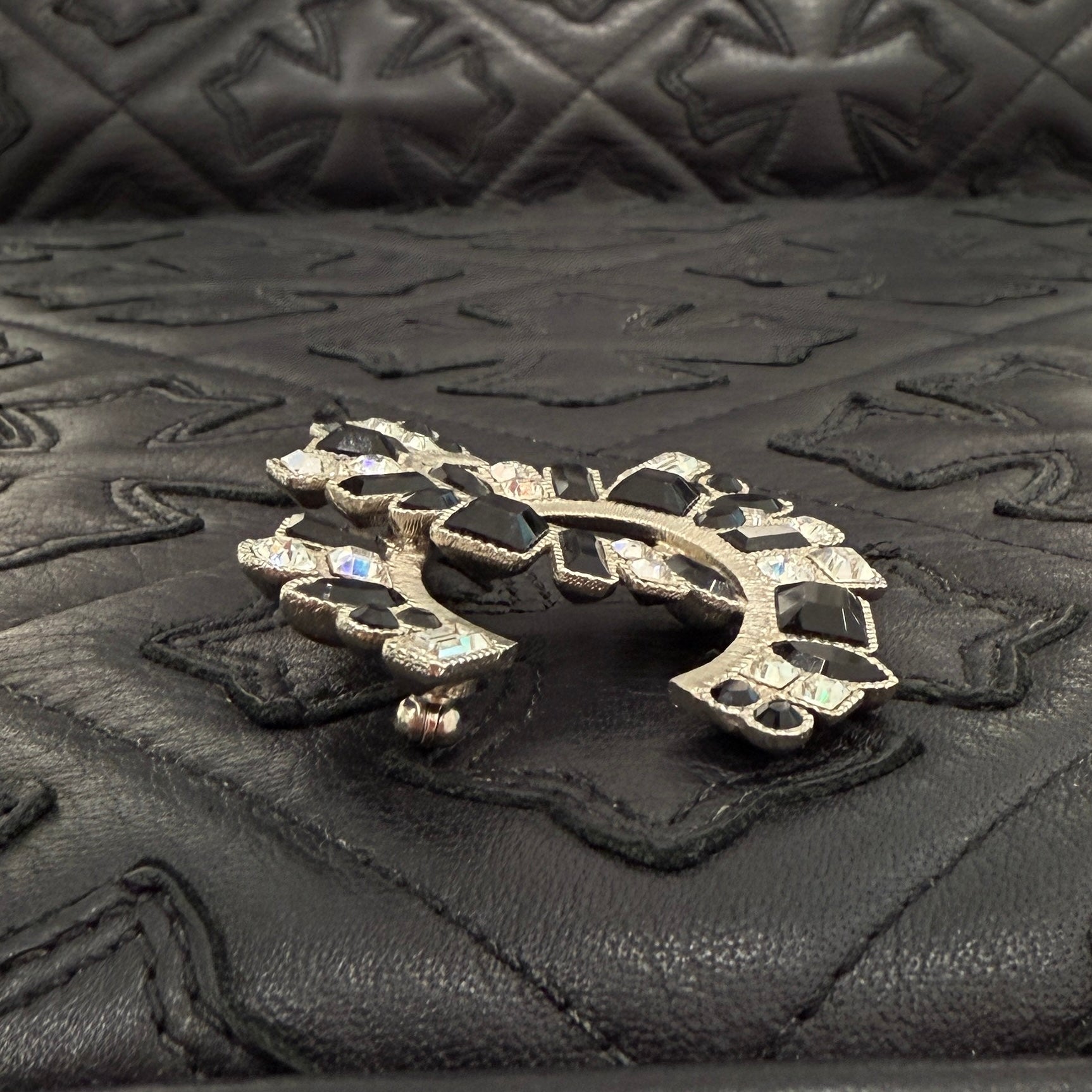 CHANEL B17V Coco Mark Rhinestone Brooch シャネル B17V ココマーク ラインストーン ブローチ