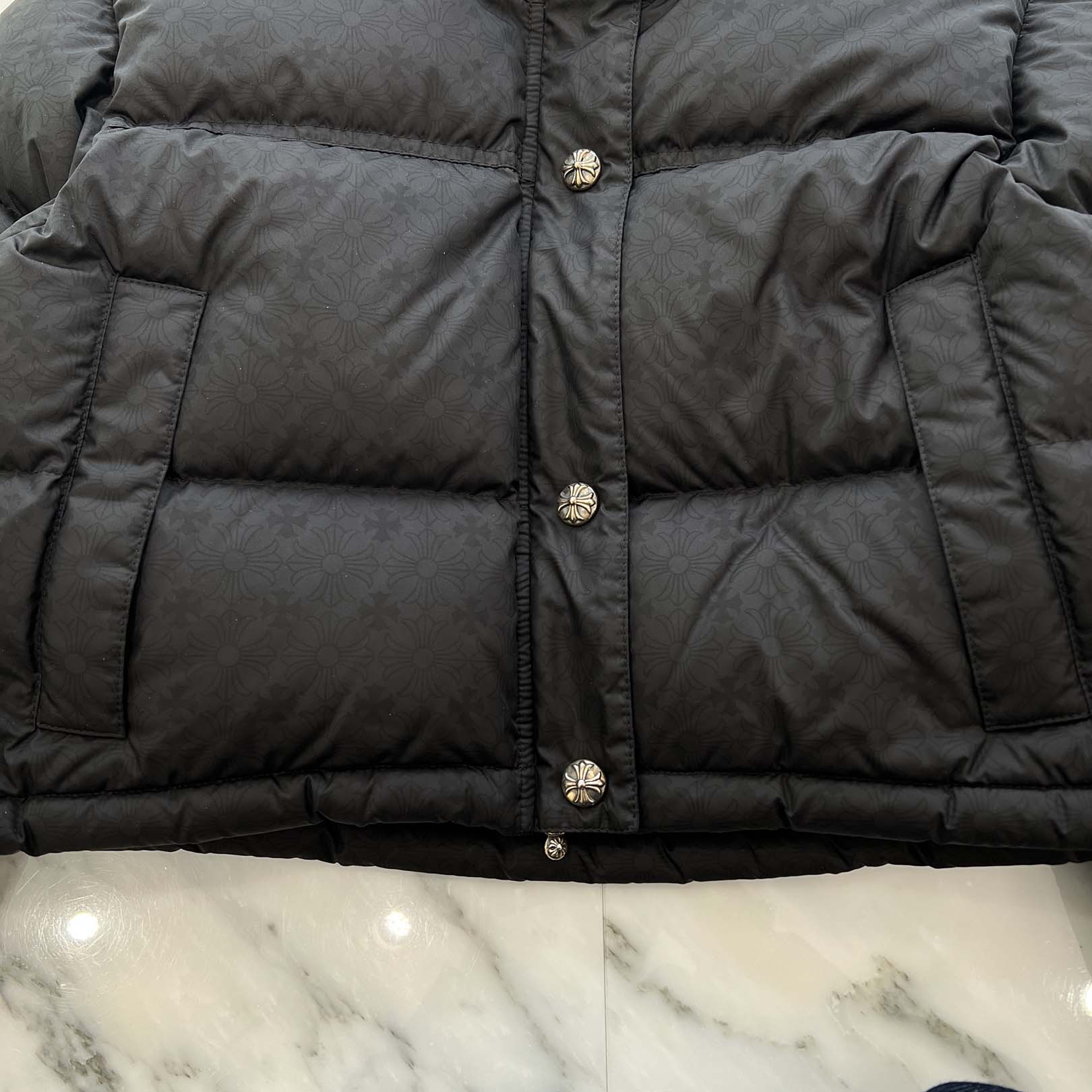 CHROME HEARTS Cropped CH Plus Stiff Down Jacket Size S クロムハーツ クロップド CHプラス スティッフ ダウンジャケット サイズS