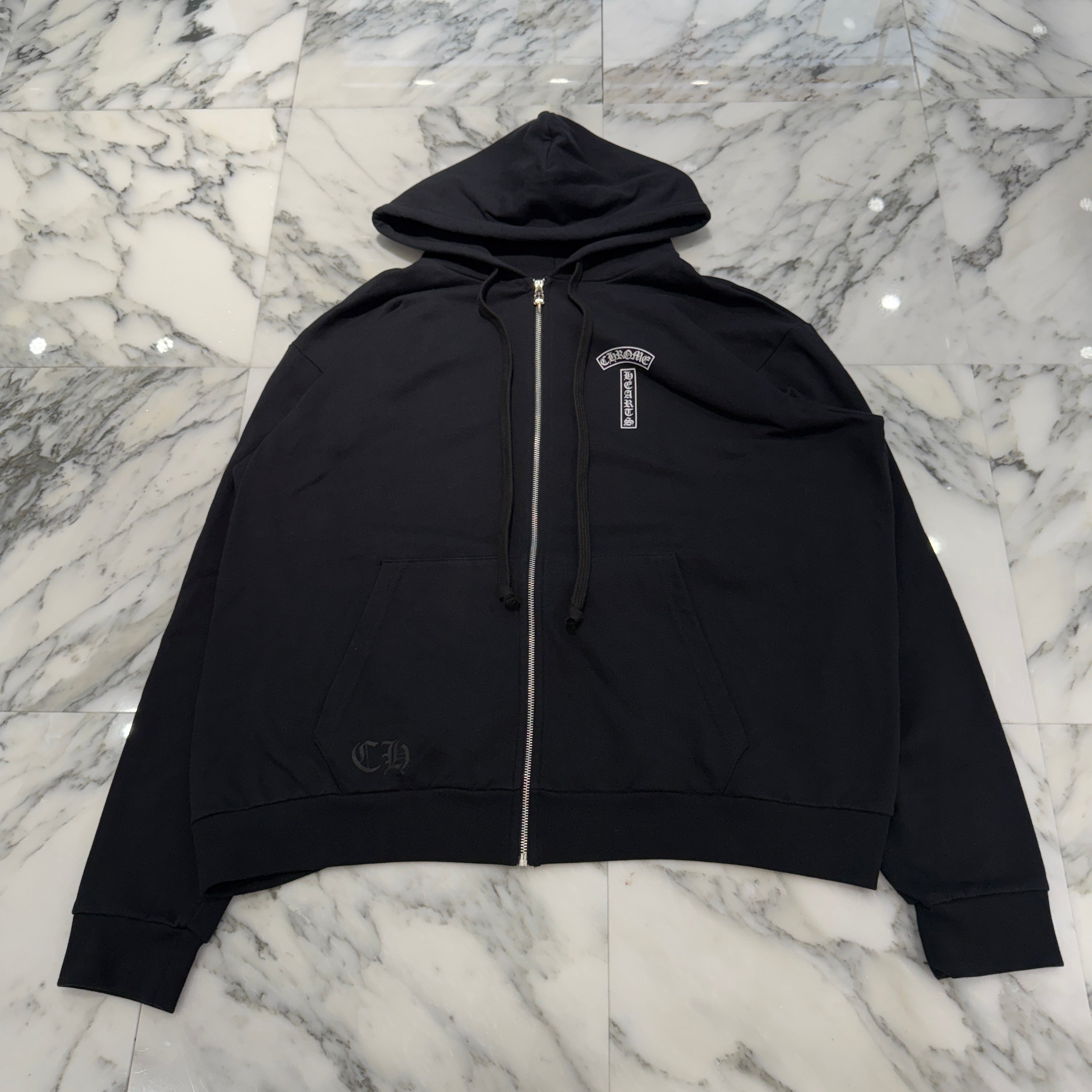 CHROME HEARTS Back Arch USA Logo Zip Up Hoodie Size XL クロムハーツ バックアーチ USA ロゴ ジップアップフーディー サイズXL