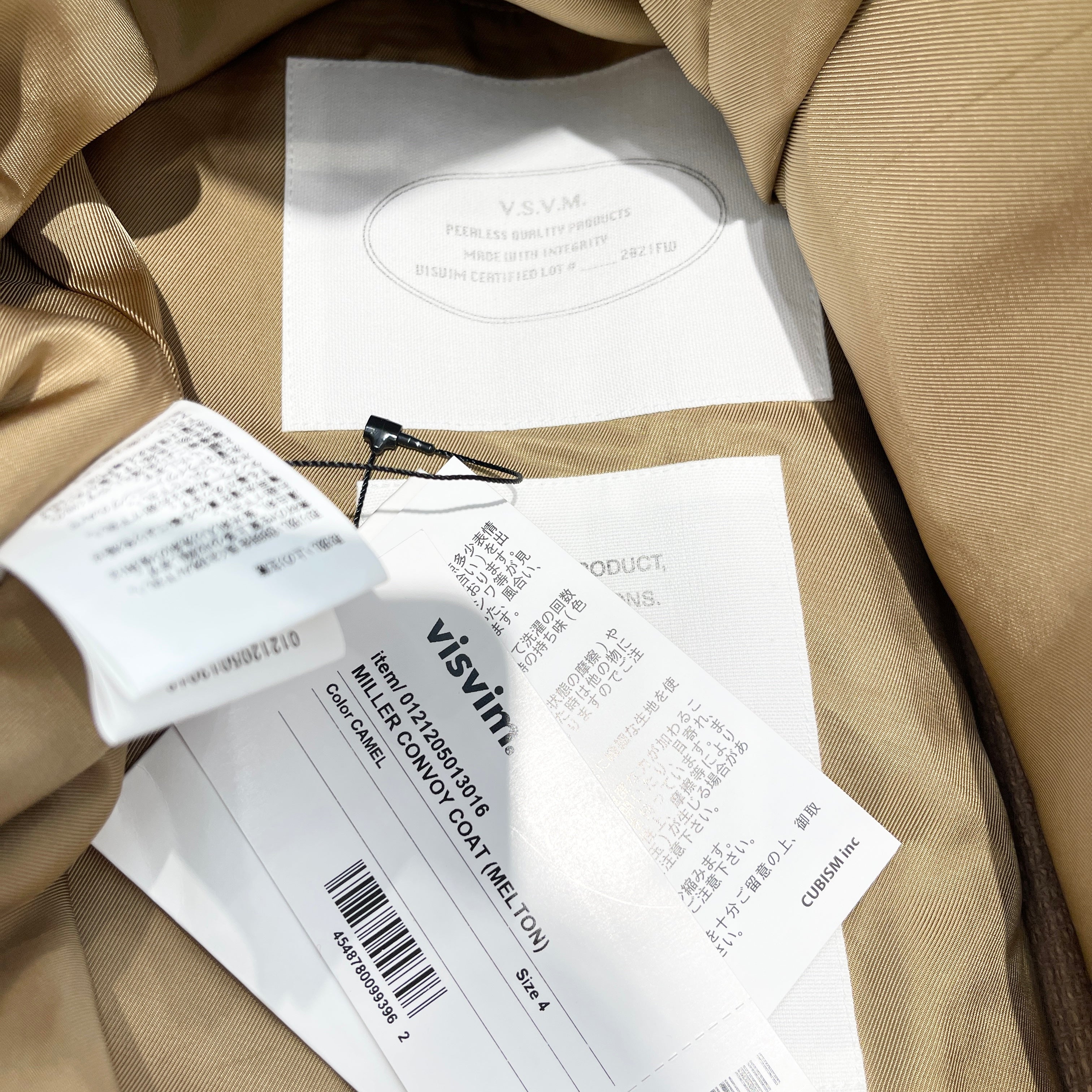 visvim 2021AW MILLER CONVOY MELTON DUFFEL COAT 0121205013016 Size 4 ヴィズヴィム ミラーコンボイ メルトン ダッフルコート サイズ4