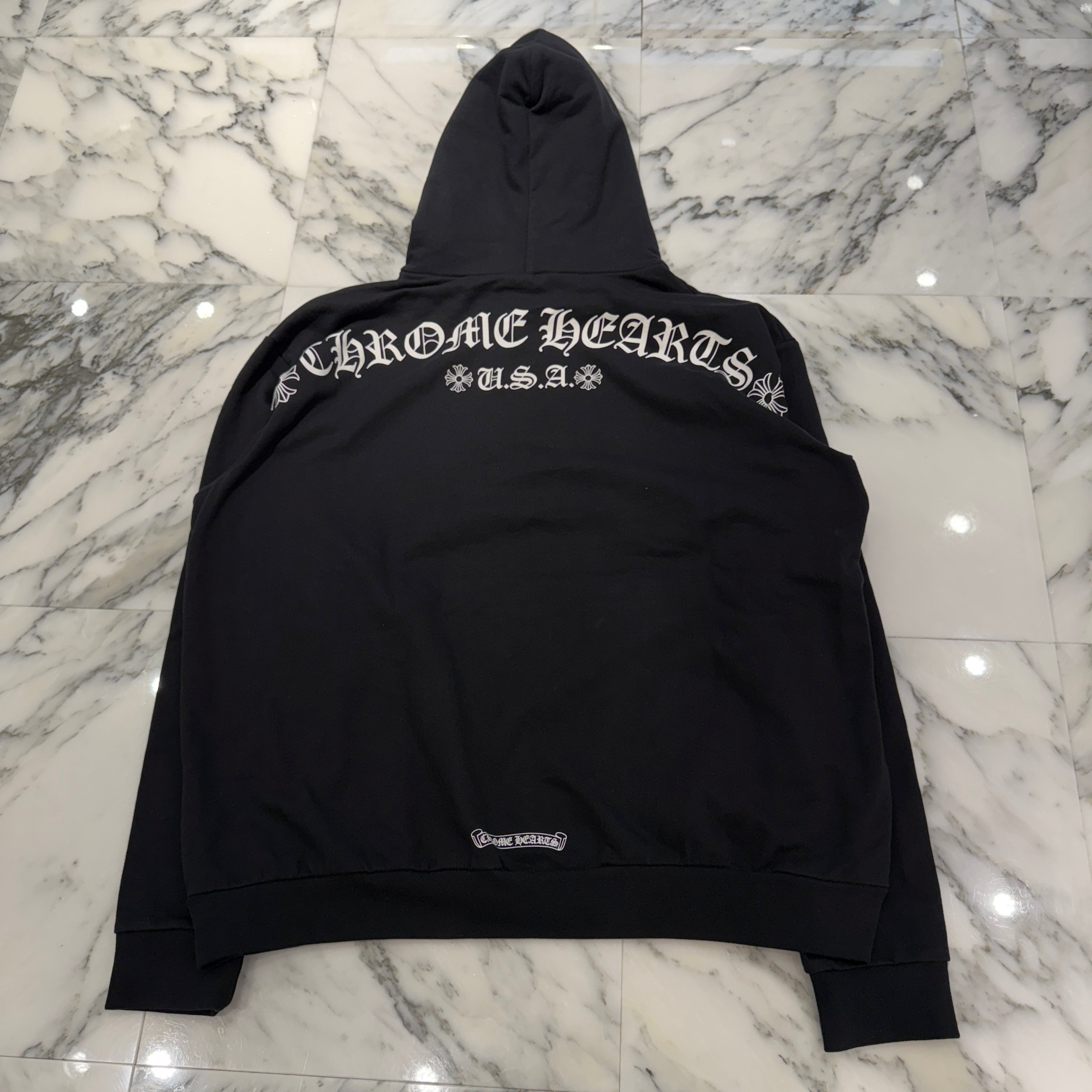 CHROME HEARTS Back Arch USA Logo Zip Up Hoodie Size XL クロムハーツ バックアーチ USA ロゴ ジップアップフーディー サイズXL