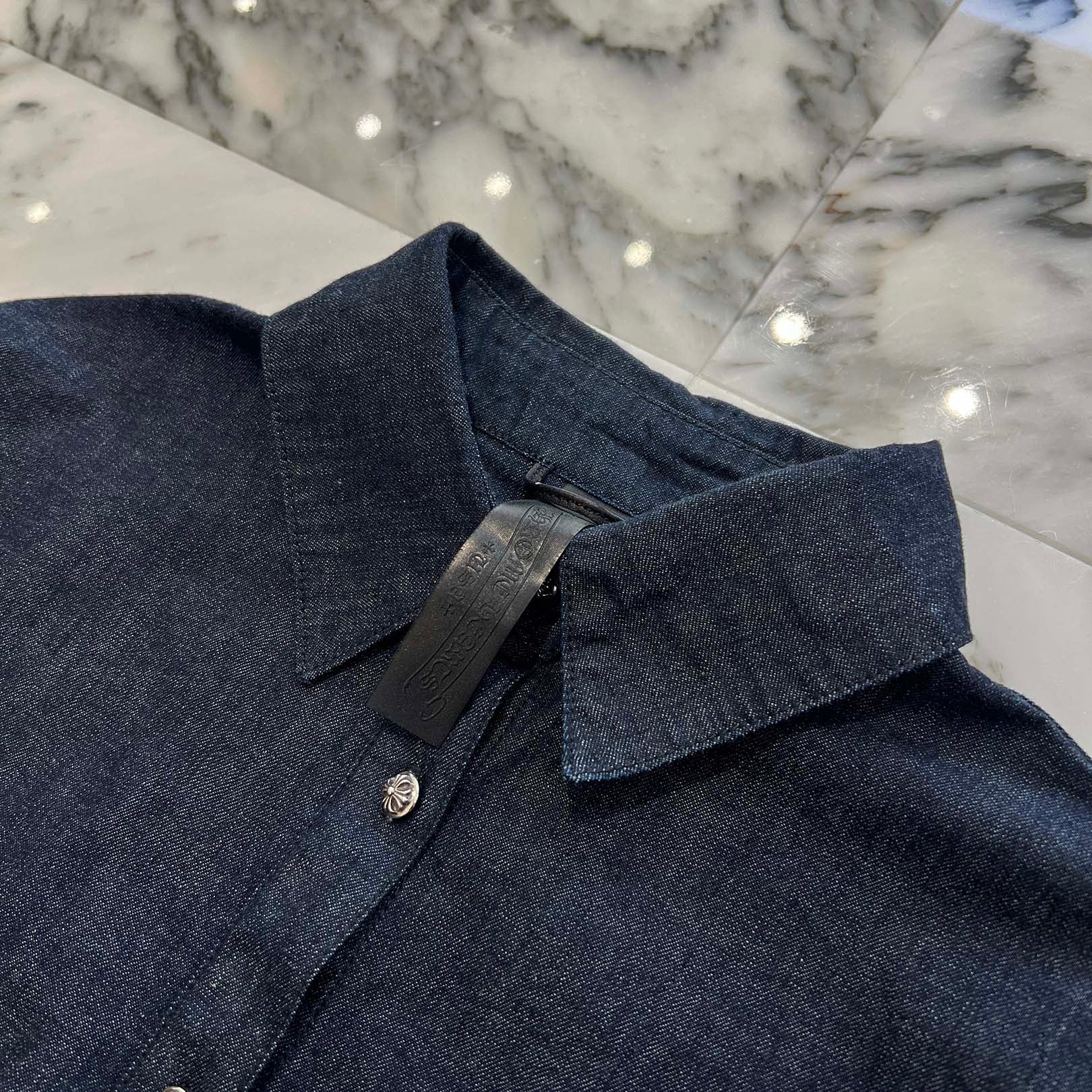 CHROME HEARTS Y NOT Mahal Kita Denim Shirt Size L クロムハーツ ワイノット マハルキタ デニムシャツ サイズL