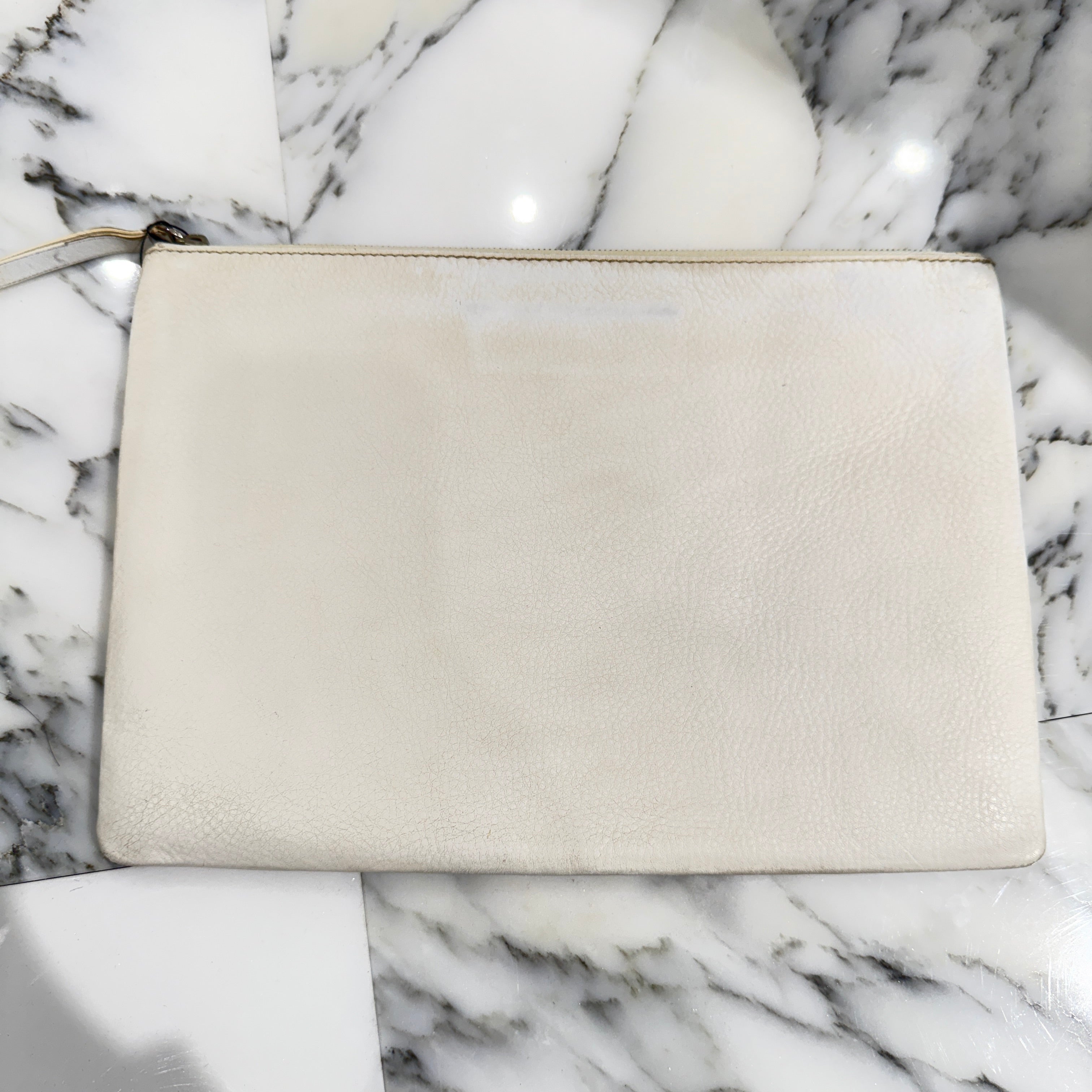 BALENCIAGA Leather Zip Clutch Bag バレンシアガ レザー ジップ クラッチバック