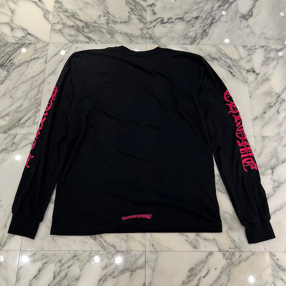 CHROME HEARTS 2025AW Old English Neck Logo Long Sleeve Tee Size L クロムハーツ ネックロゴ ロングスリーブ Tシャツ サイズL