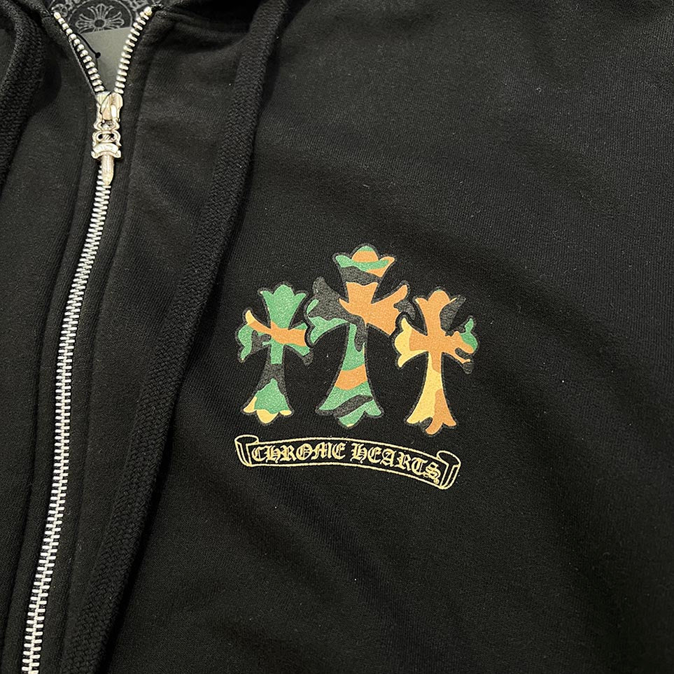 CHROME HEARTS Camo Horseshoe Zip Up Hoodie Size M クロムハーツ カモ ホースシュージップアップフーディ サイズM