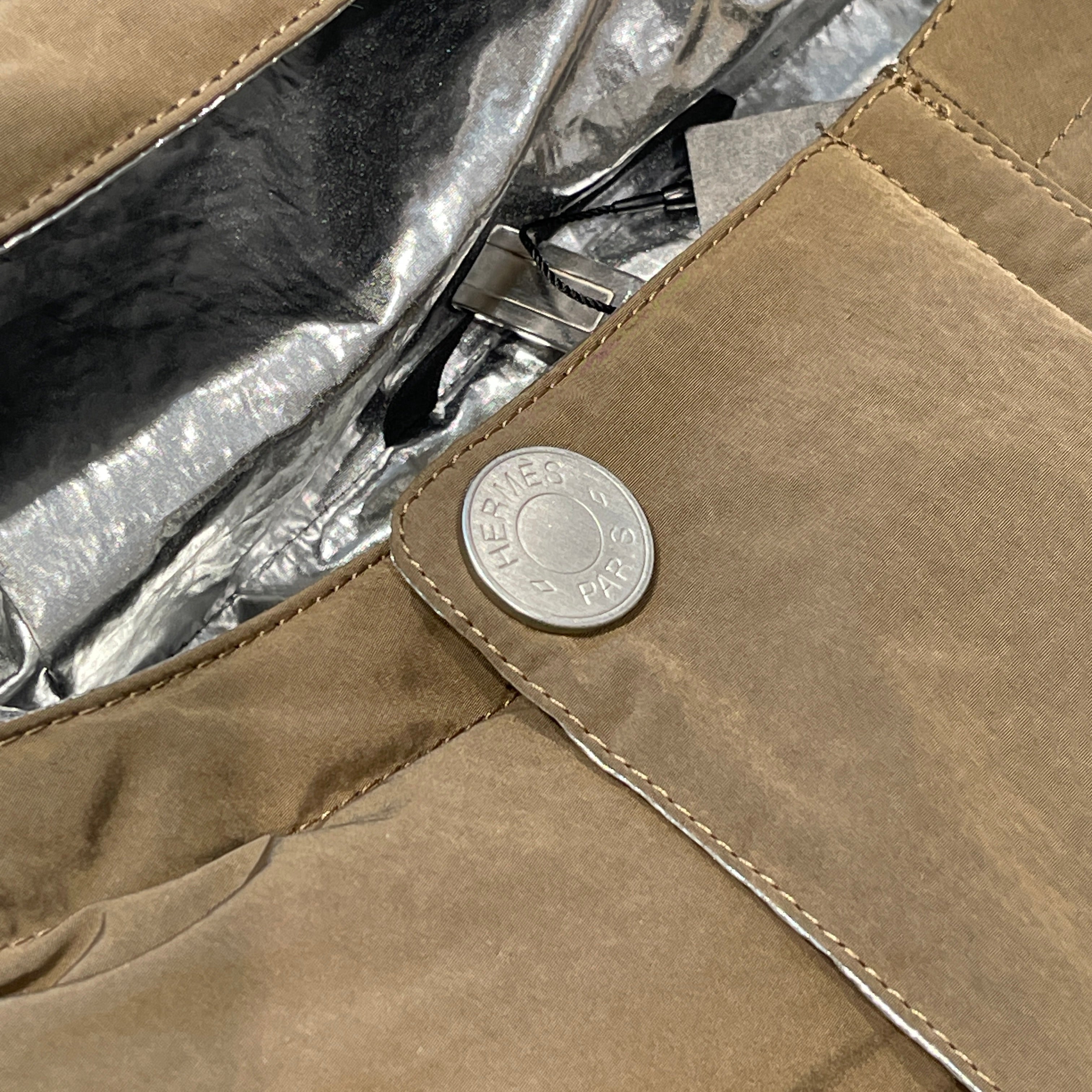 HERMES 2019AW Metallic Lining Hoodie Down Jacket Size 54 エルメス メタリックライニング フーディダウン ジャケット  サイズ54