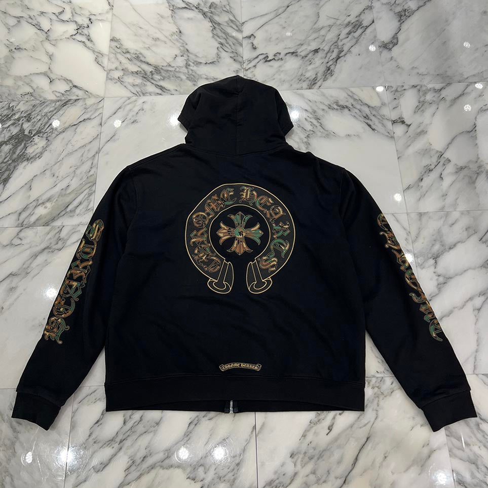 CHROME HEARTS Camo Horseshoe Zip Up Hoodie Size M クロムハーツ カモ ホースシュージップアップフーディ サイズM